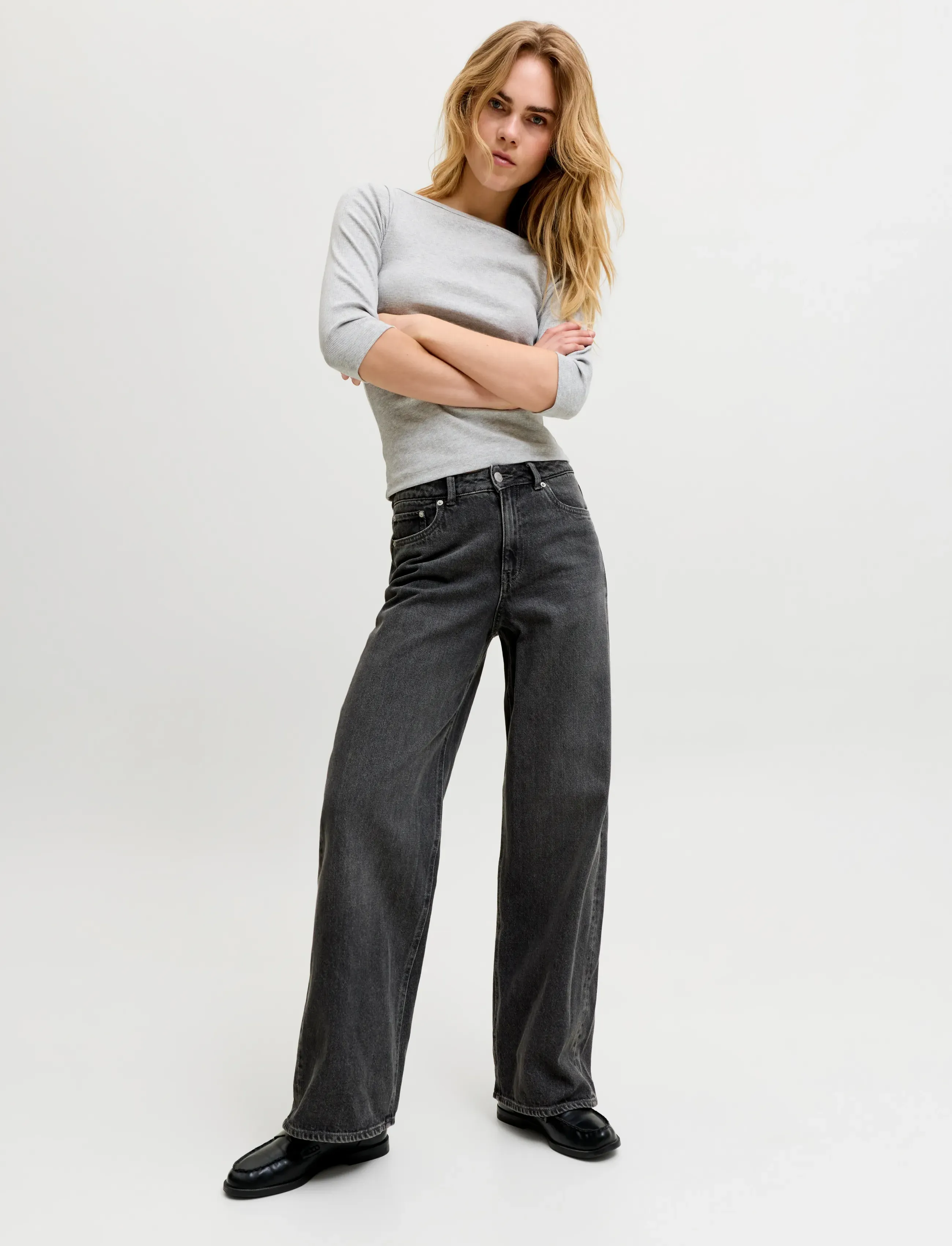 JJXX Jxtokyo Wide Hw R386 Dnm Noos jeans dam – bild 7