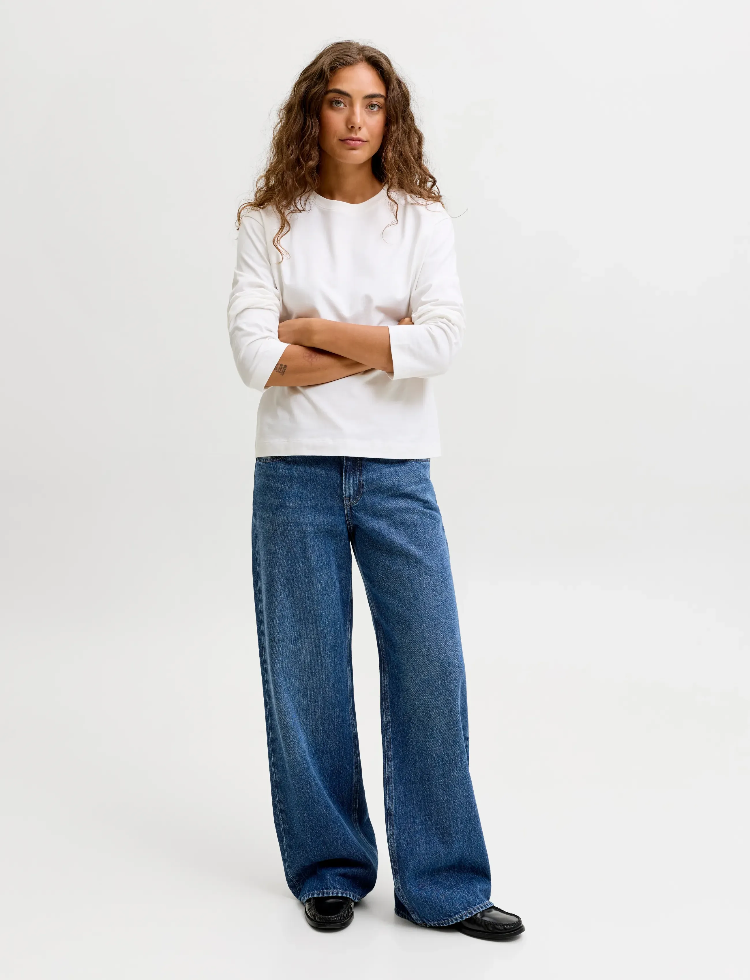 JJXX - JXPALERMO LOOSE LW R404 DNM NOOS - straight jeans - blue denim - 4