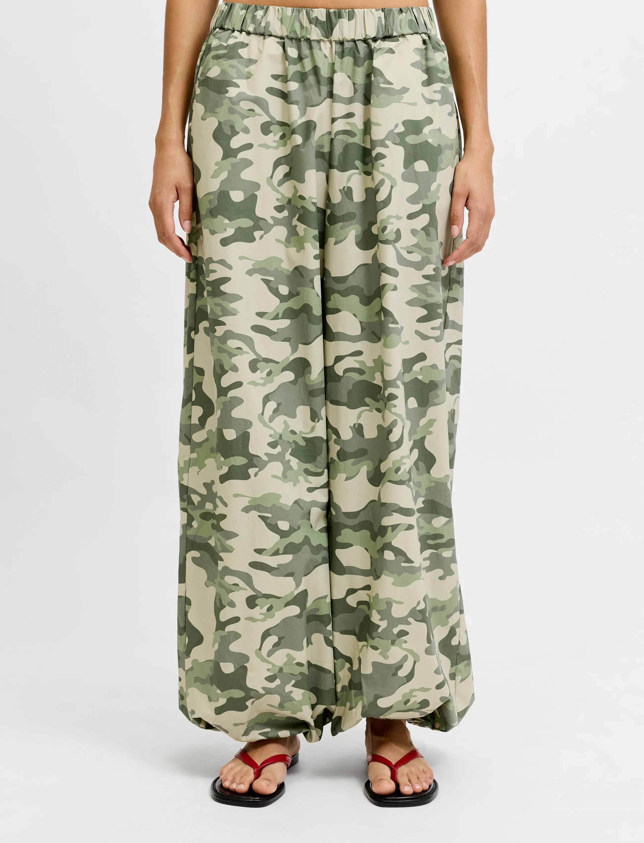 JJXX Jxsara Ballon Mw Pants Wvn Ln, Kvinder, Camouflage Ballon Bukser, Kakigrøn, Str: L