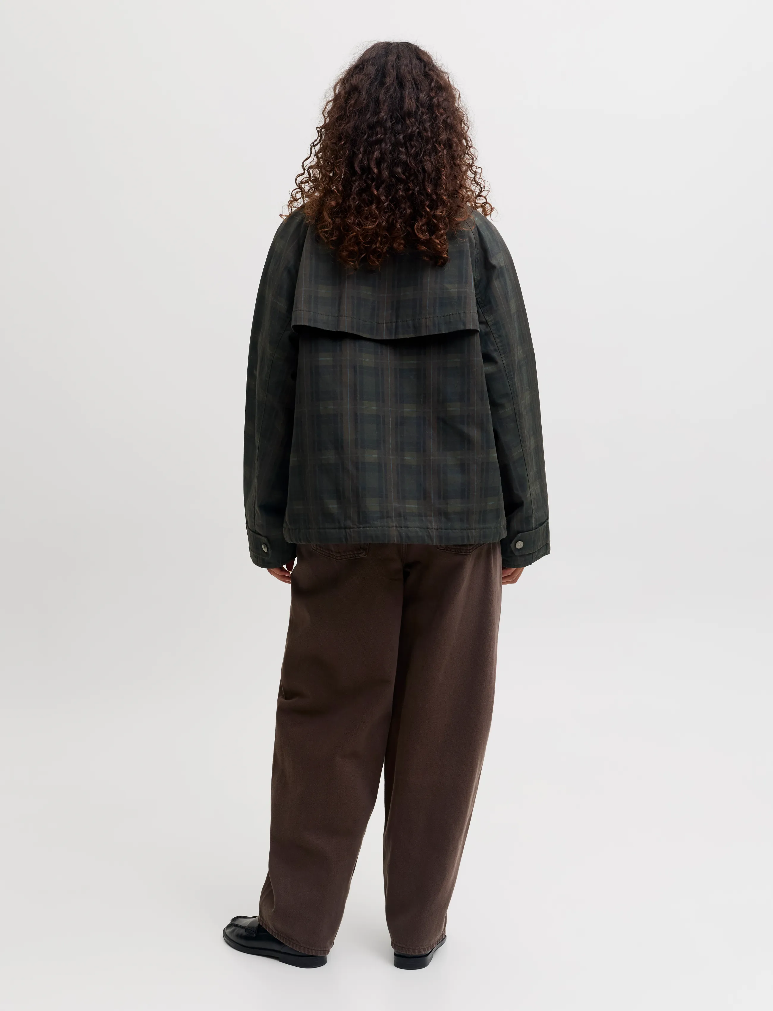 JJXX - JXADA CHECK JACKET OTW - dark green - 3