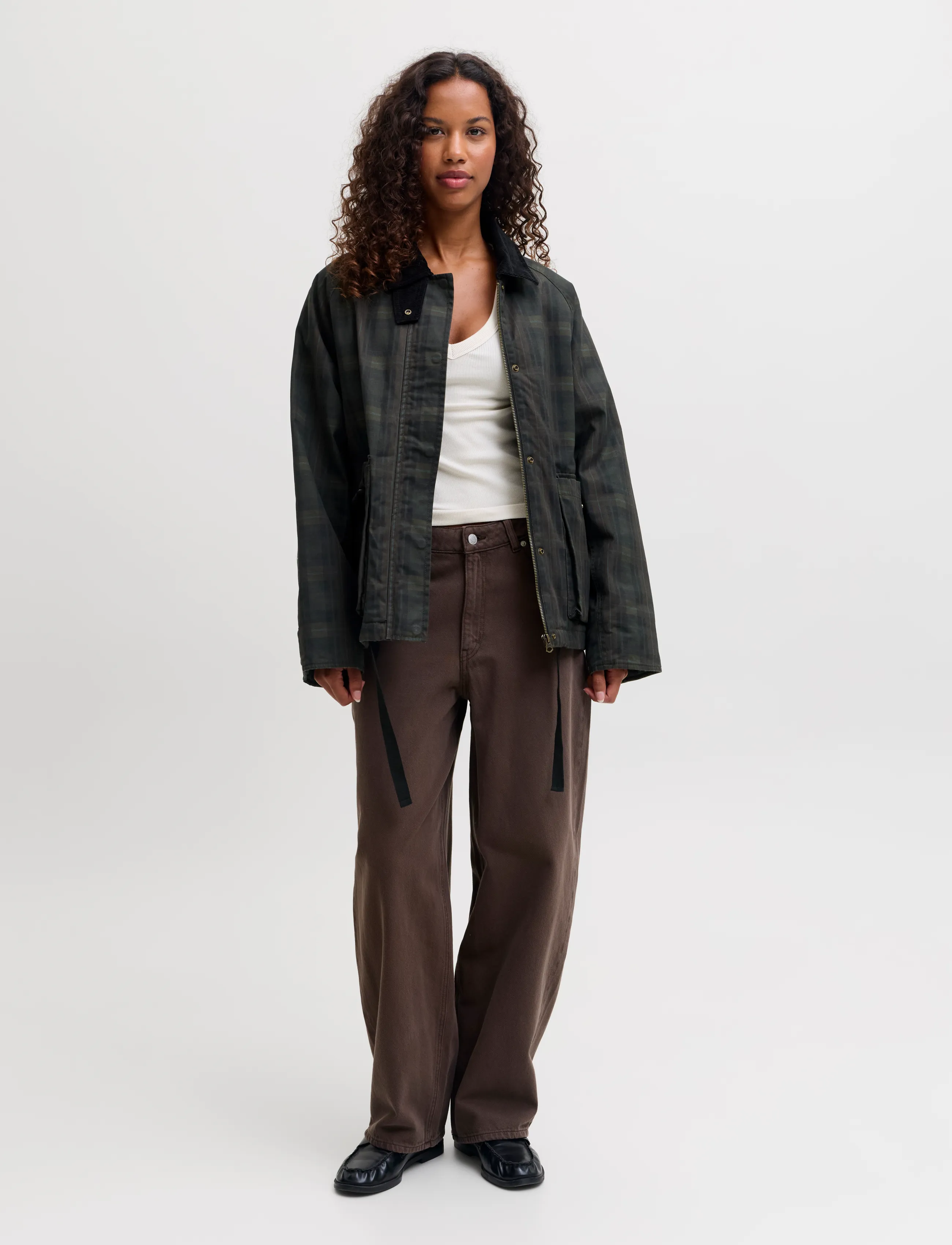 JJXX - JXADA CHECK JACKET OTW - dark green - 4