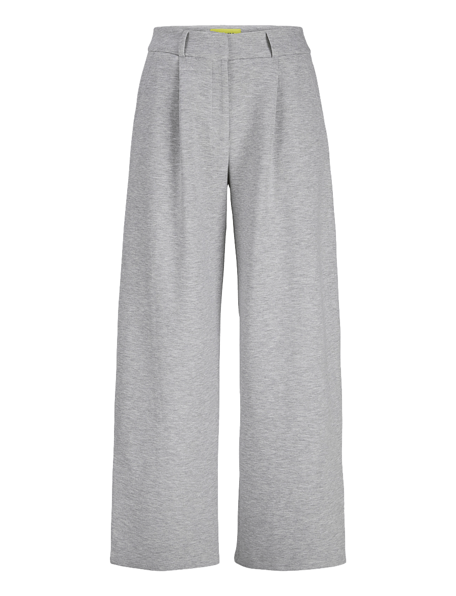 JJXX - JXBILLIE SCUBA PANTS SWT - hosen mit weitem bein - light grey melange - 1