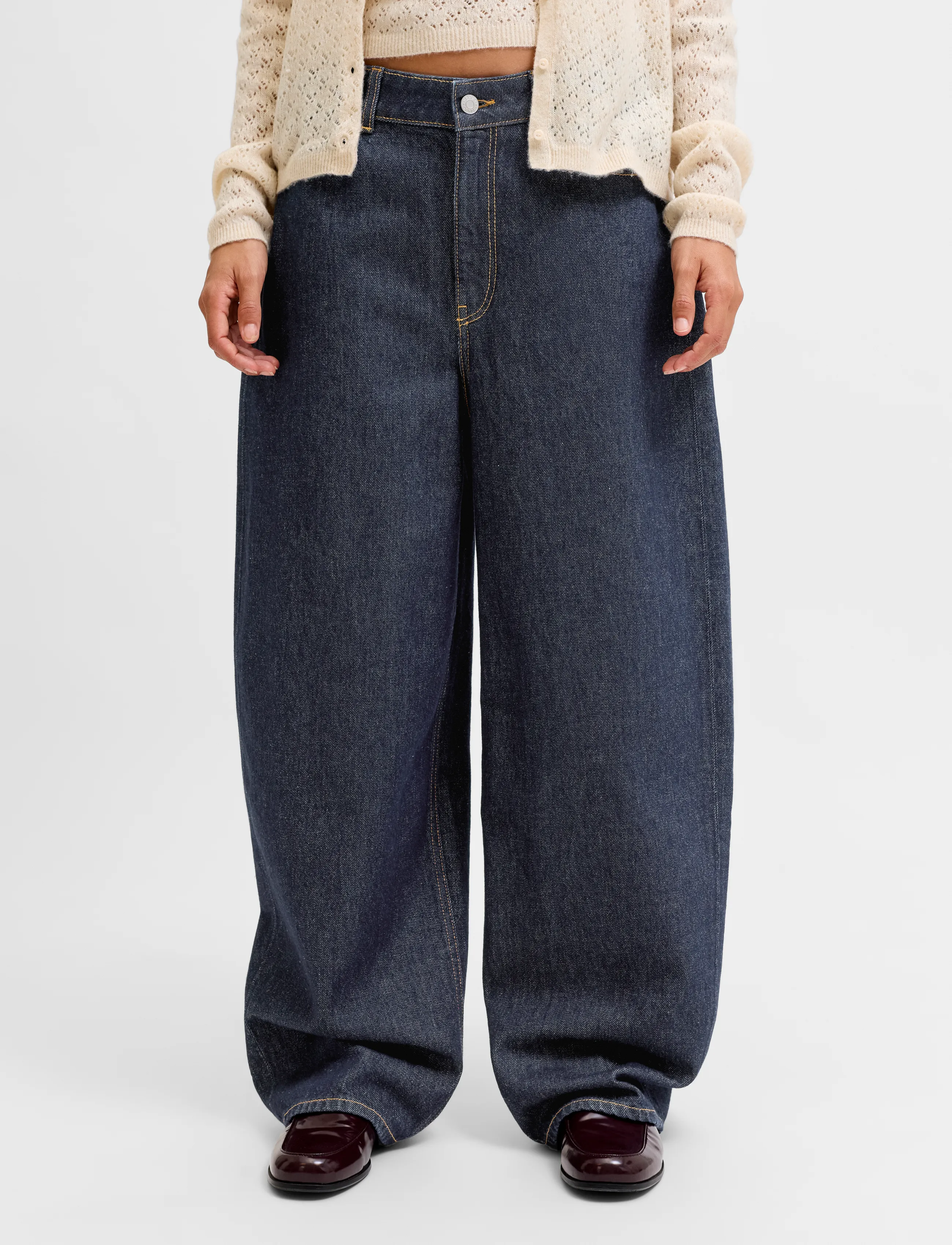 JJXX Jxsakai Baggy Barrel Mw R425 Dnm Noos, 27 x 34, Blue, Jeans > Barrel Jeans, Dame