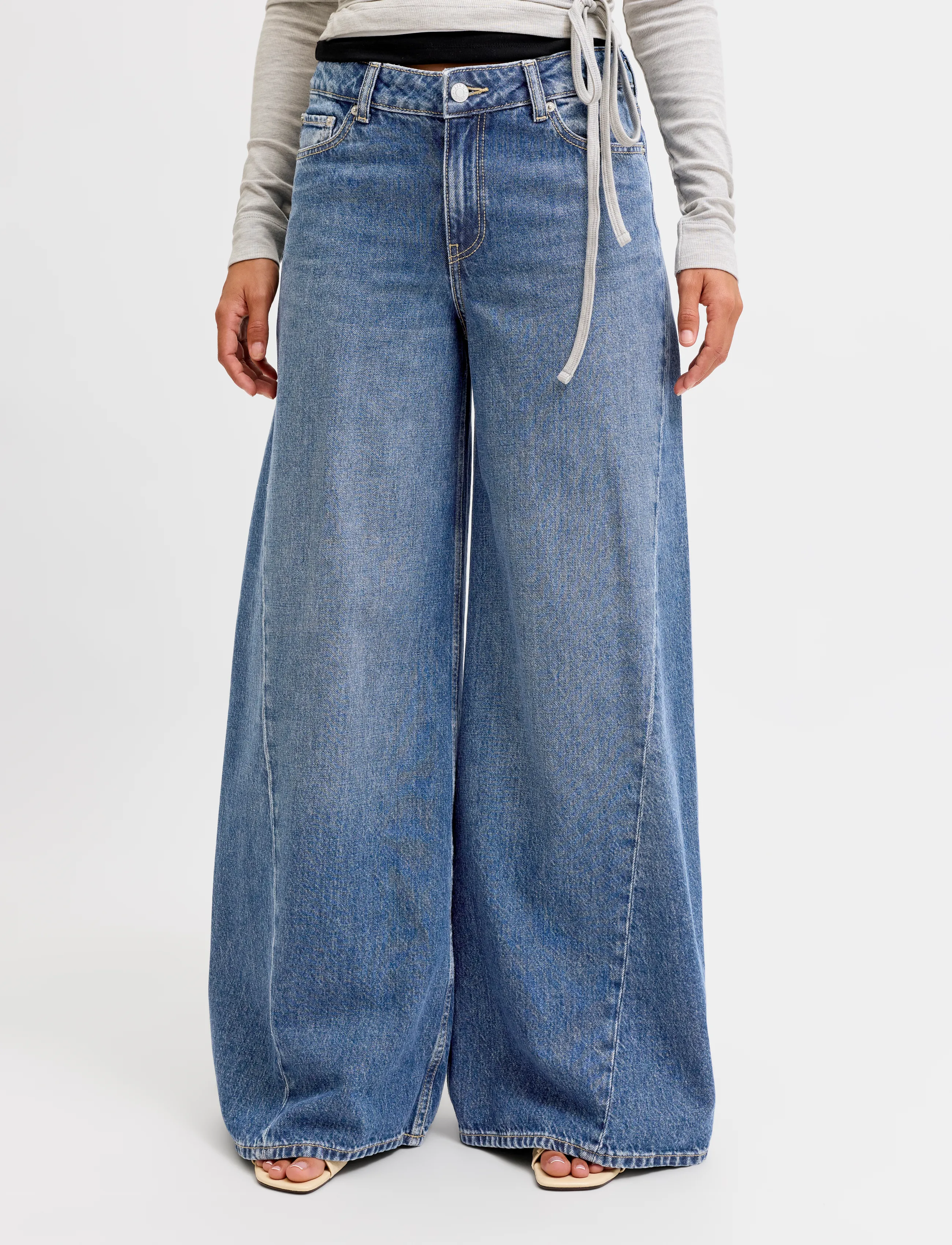 JJXX JXPALMA LIV EXTRA WIDE MW R429 DNM SN - Denimklær - BLUE DENIM / blue