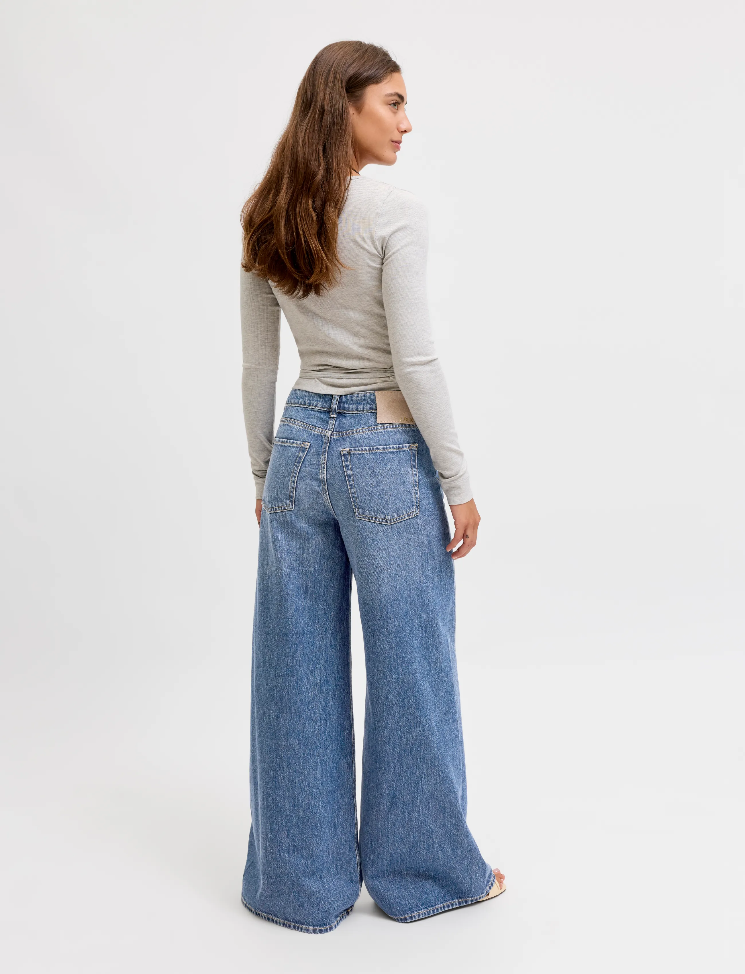 JJXX - JXPALMA LIV EXTRA WIDE MW R429 DNM SN - blue denim - 3