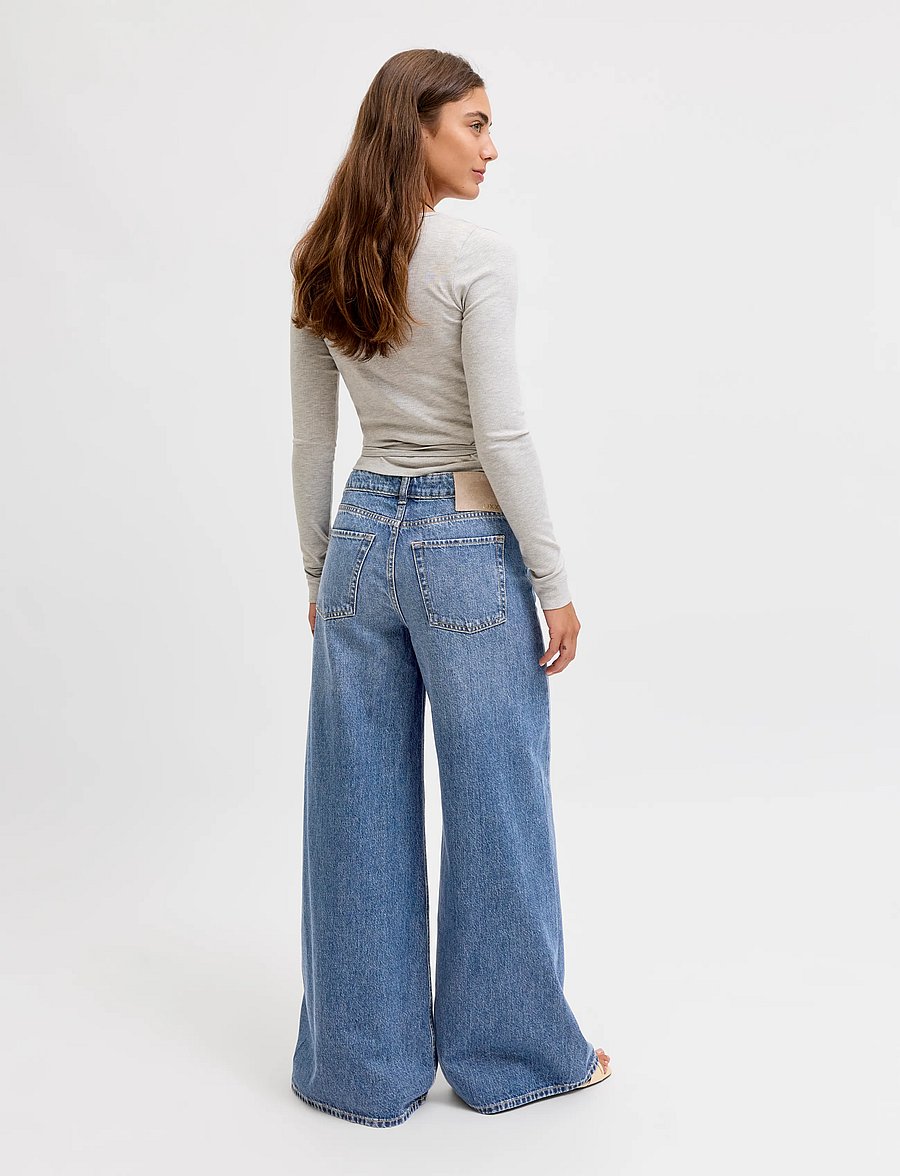 JJXX - JXPALMA LIV EXTRA WIDE MW R429 DNM SN - blue denim - 3