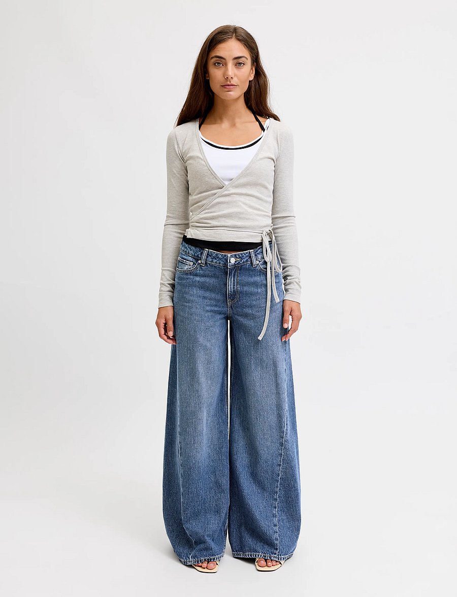 JJXX - JXPALMA LIV EXTRA WIDE MW R429 DNM SN - blue denim - 4