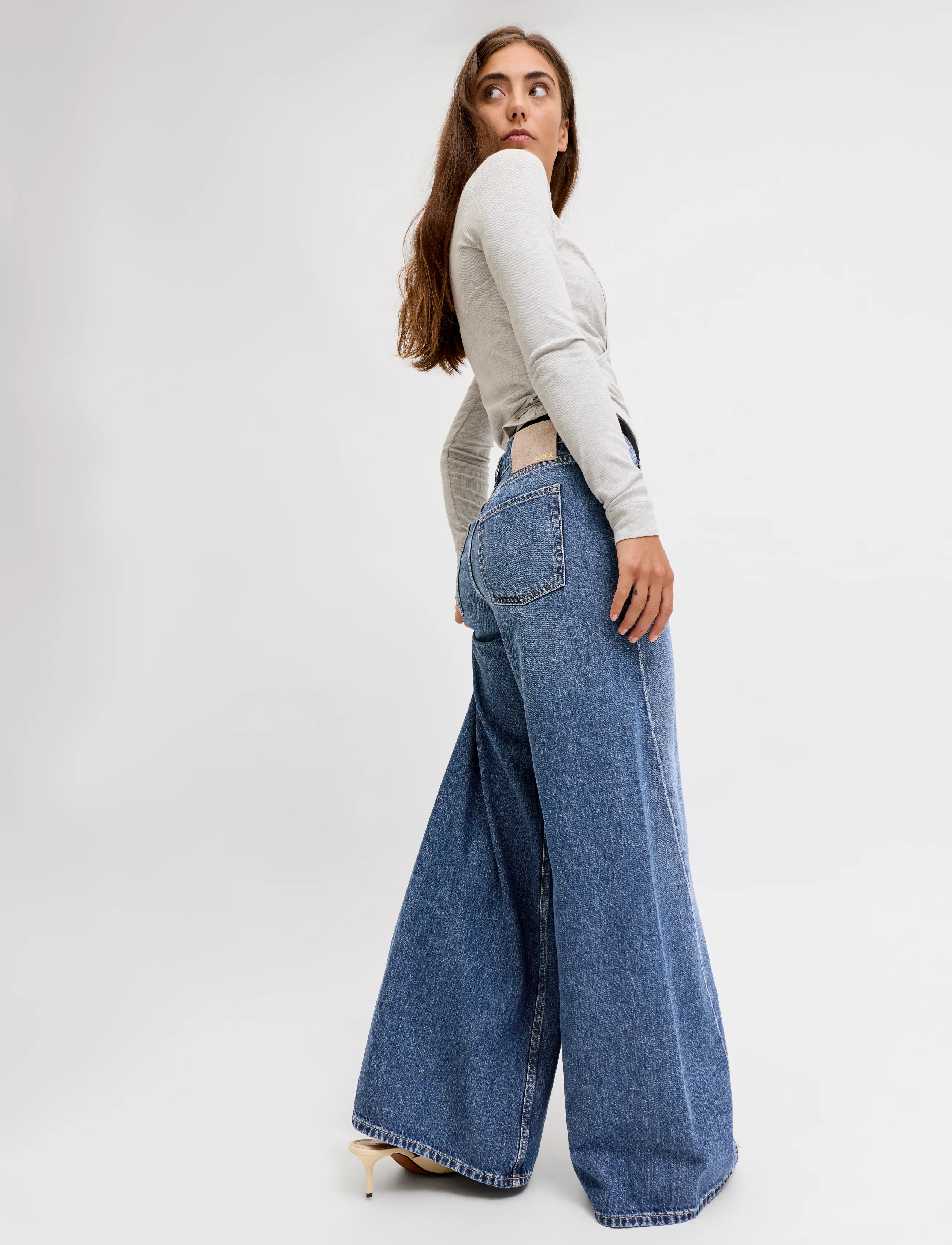 JJXX - JXPALMA LIV EXTRA WIDE MW R429 DNM SN - blue denim - 5