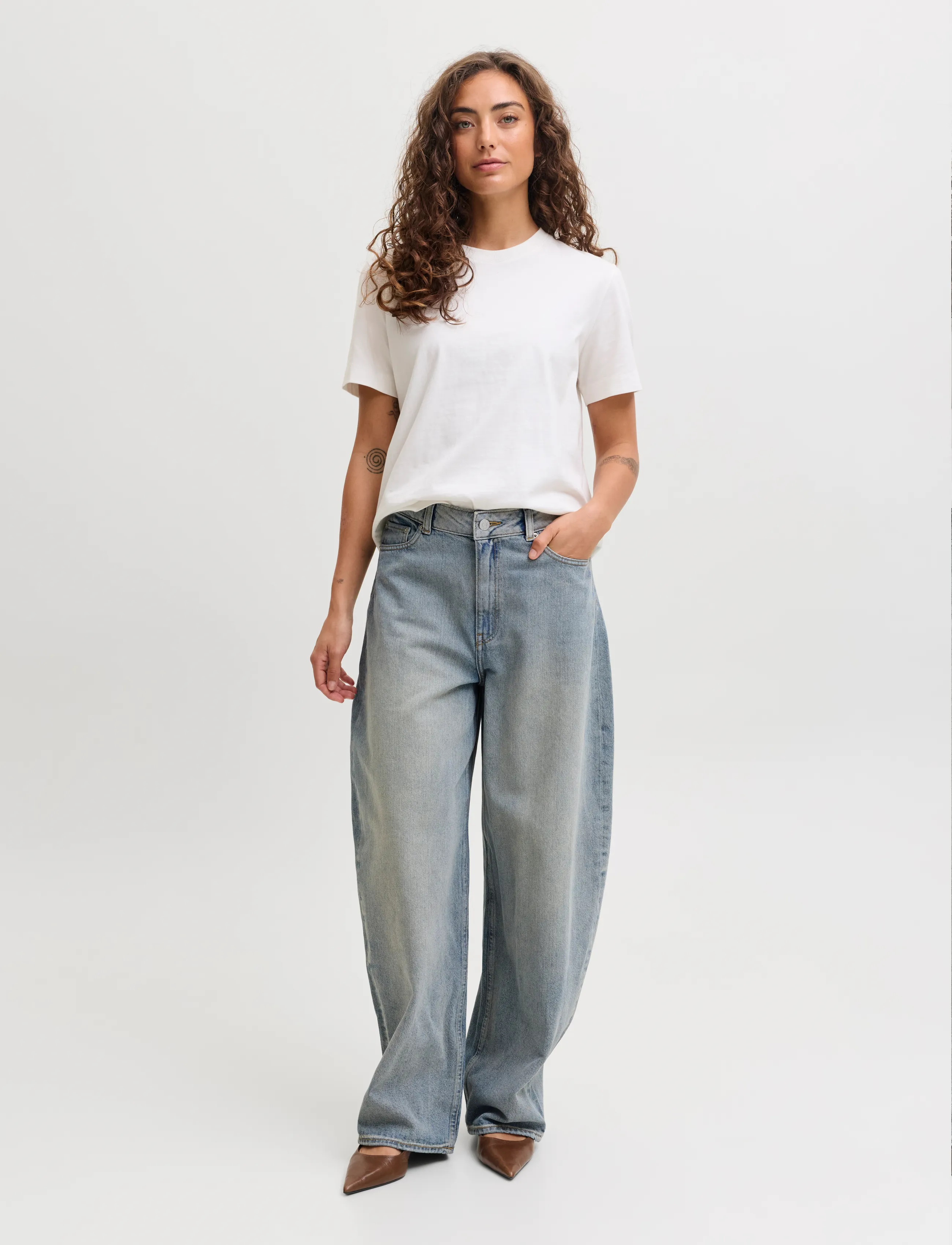 JJXX - JXSAKAI BAGGY BARREL MW R434 DNM SN - barrel jeans - blue denim - 4