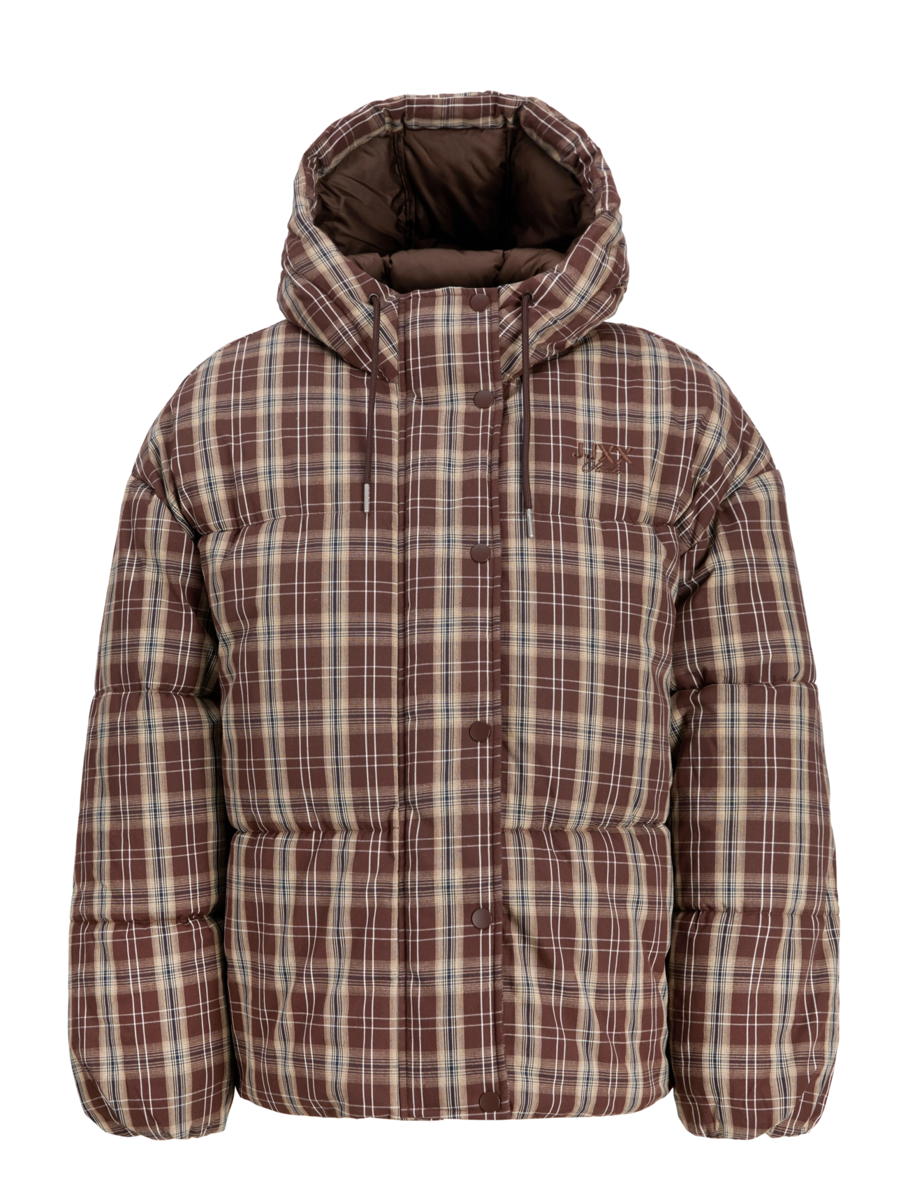 JJXX - JXANA CHECK PUFFER JACKET OTW - spring jackets - winetasting - 1