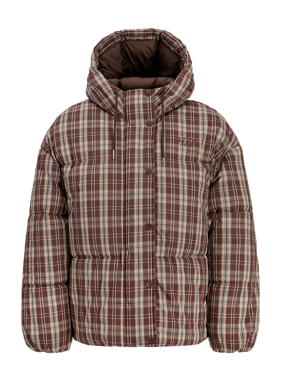 JJXX - JXANA CHECK PUFFER JACKET OTW - frühlingsjacken - winetasting - 1