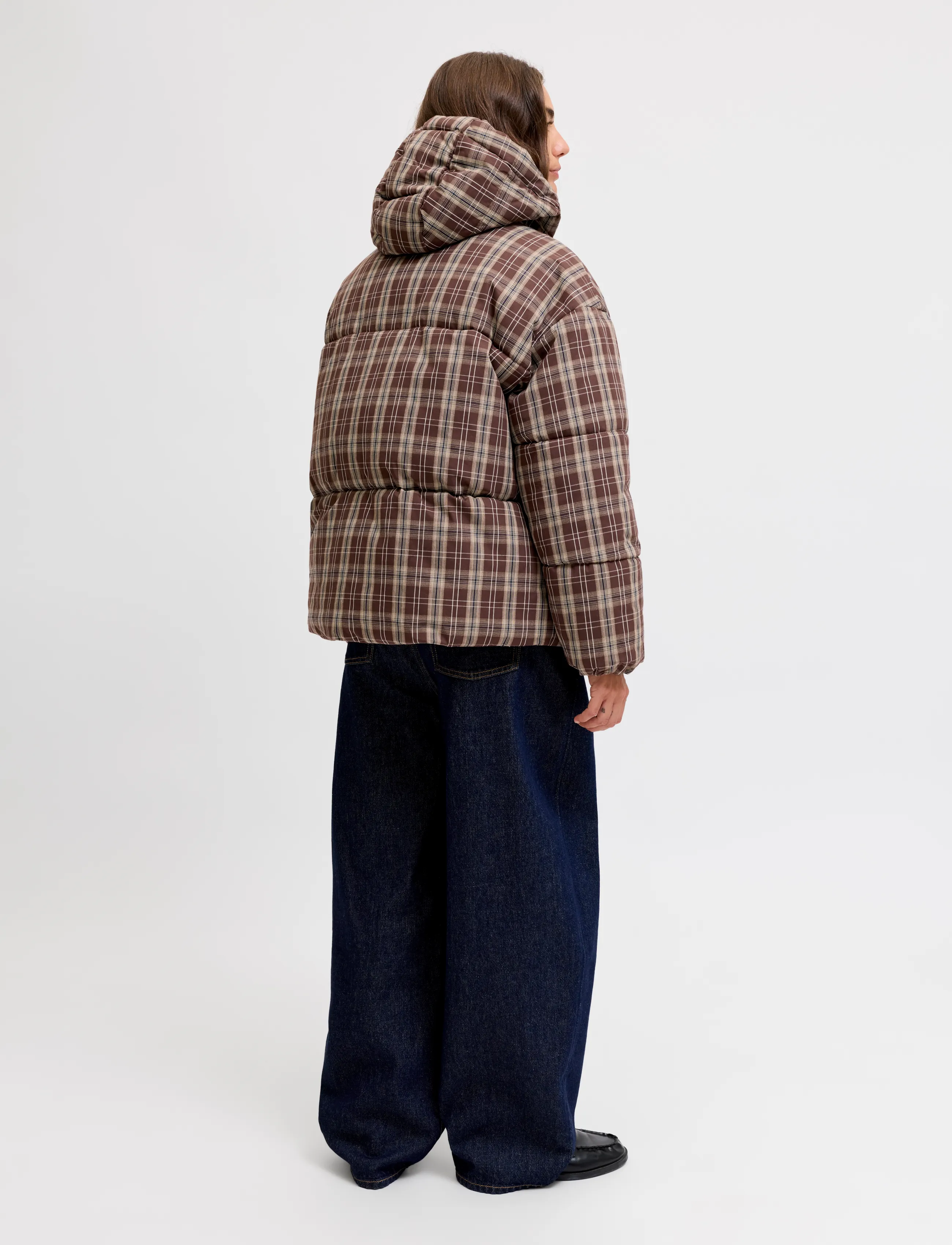 JJXX - JXANA CHECK PUFFER JACKET OTW - spring jackets - winetasting - 3