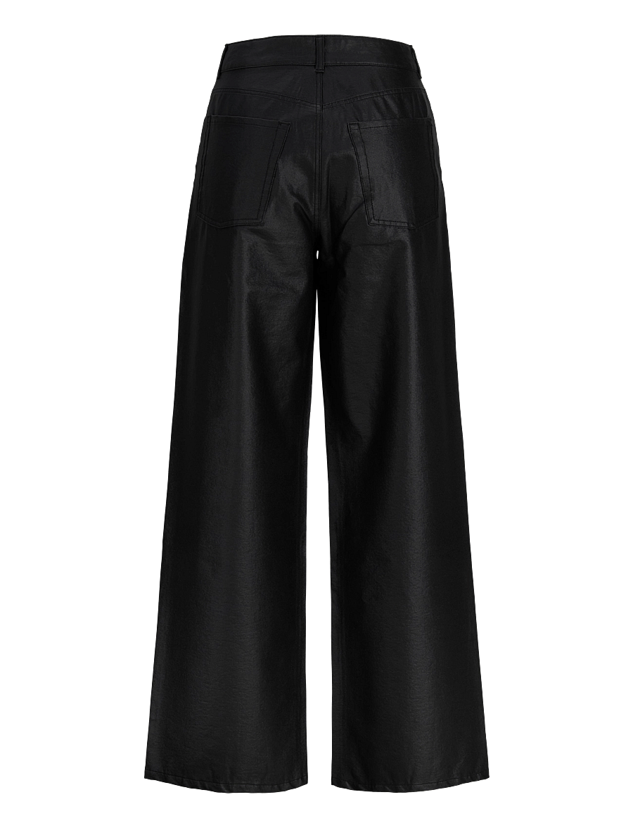 JJXX - JXZOE CAMILLA WIDE HW PANT PNT SN - lederhosen - black - 1