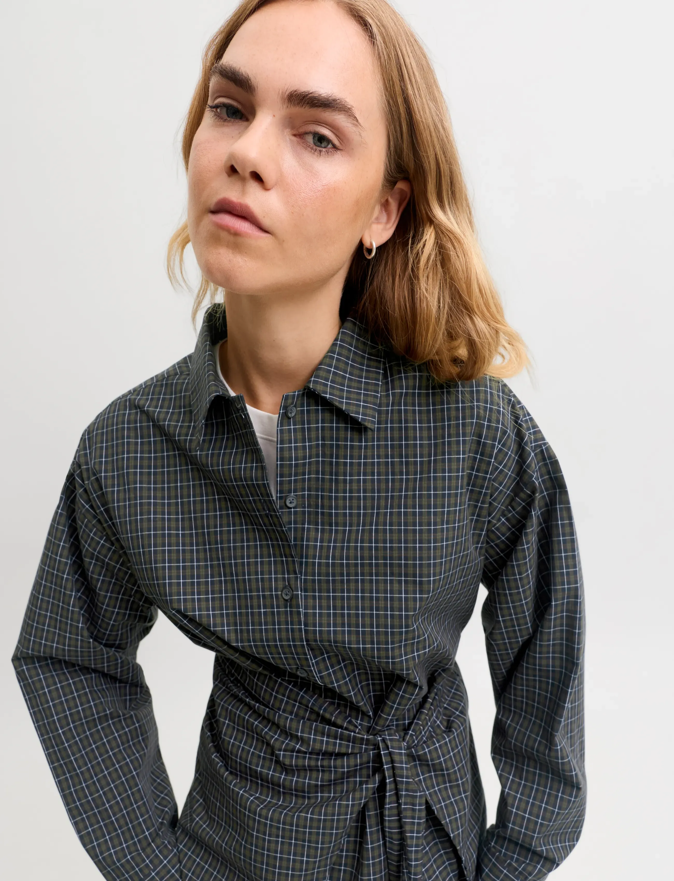 JJXX - JXVIOLA POPLIN LS WRAP TIE SHIRT WVN - pikkade varrukatega särgid - black - 5