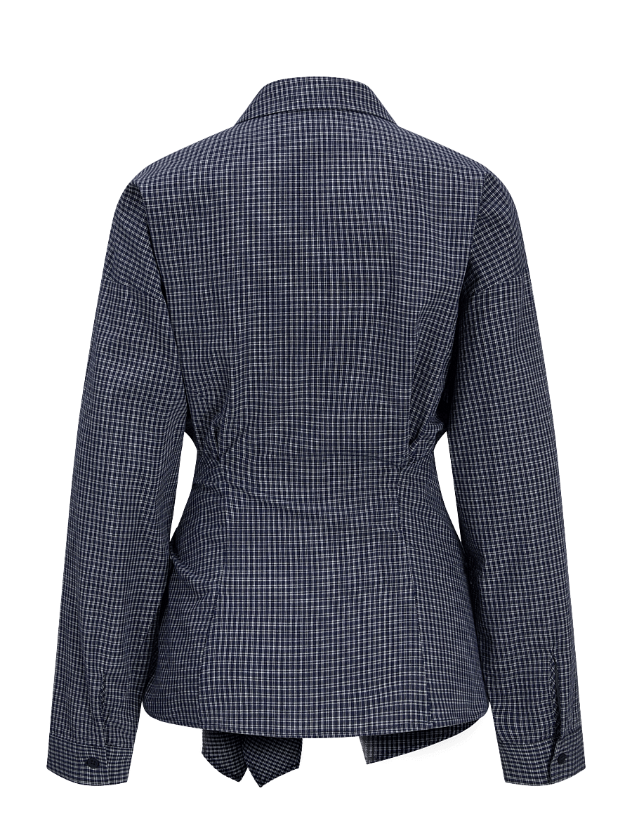 JJXX - JXVIOLA POPLIN LS WRAP TIE SHIRT WVN - peacoat - 1