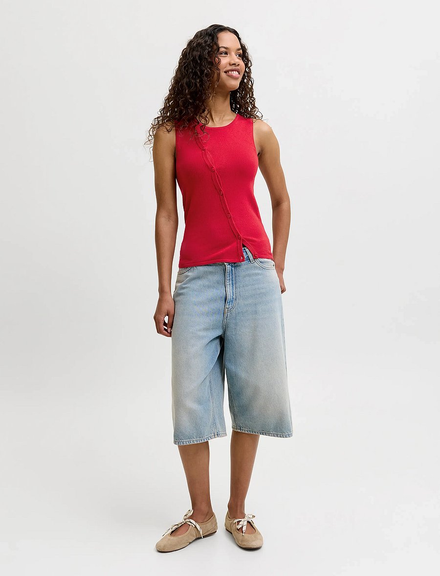 JJXX - JXAMBER COMFY TOP KNIT LN - pulls - scarlet sage - 4