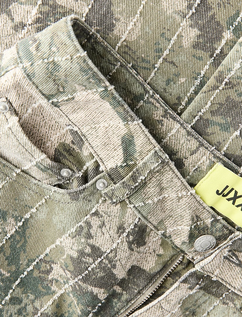 JJXX - JXZOE SILLE WIDE AOP HW PANTS PNT LN - brede jeans - dusky green - 2