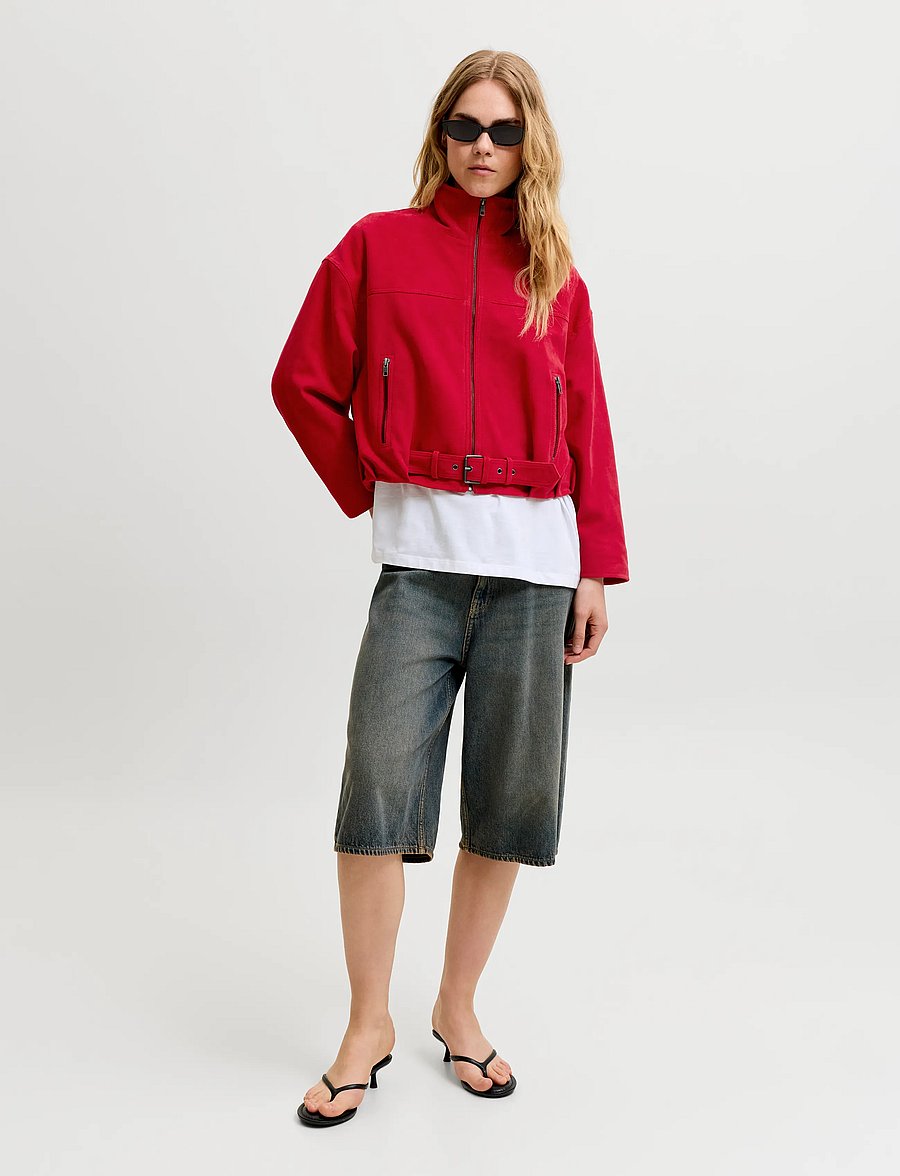 JJXX - JXZARIA SUEDE JACKET OTW - vårjackor - scarlet sage - 4
