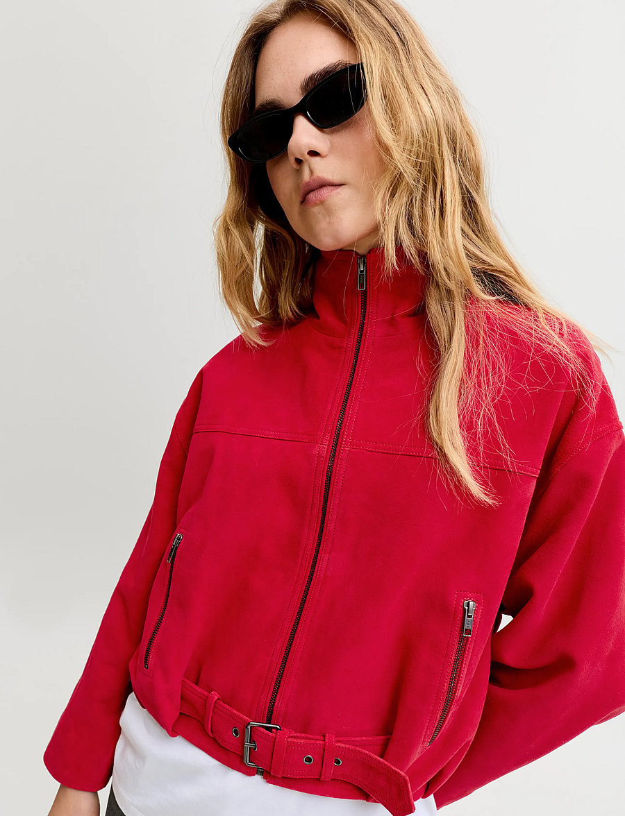 JJXX - JXZARIA SUEDE JACKET OTW - vårjackor - scarlet sage - 5