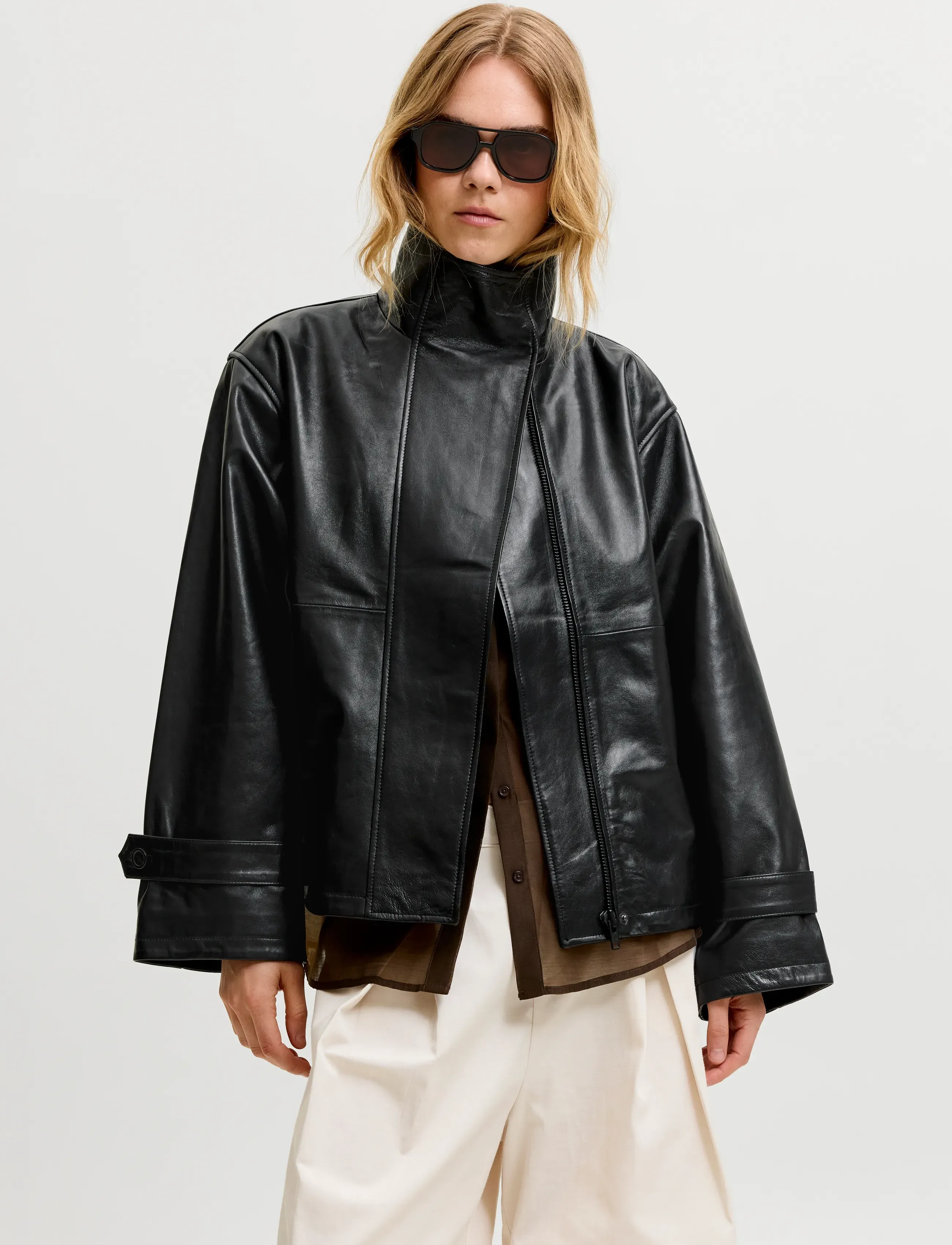 JJXX JXLENORA LEATHER JACKET OTW - Jackets & Coats - BLACK / black