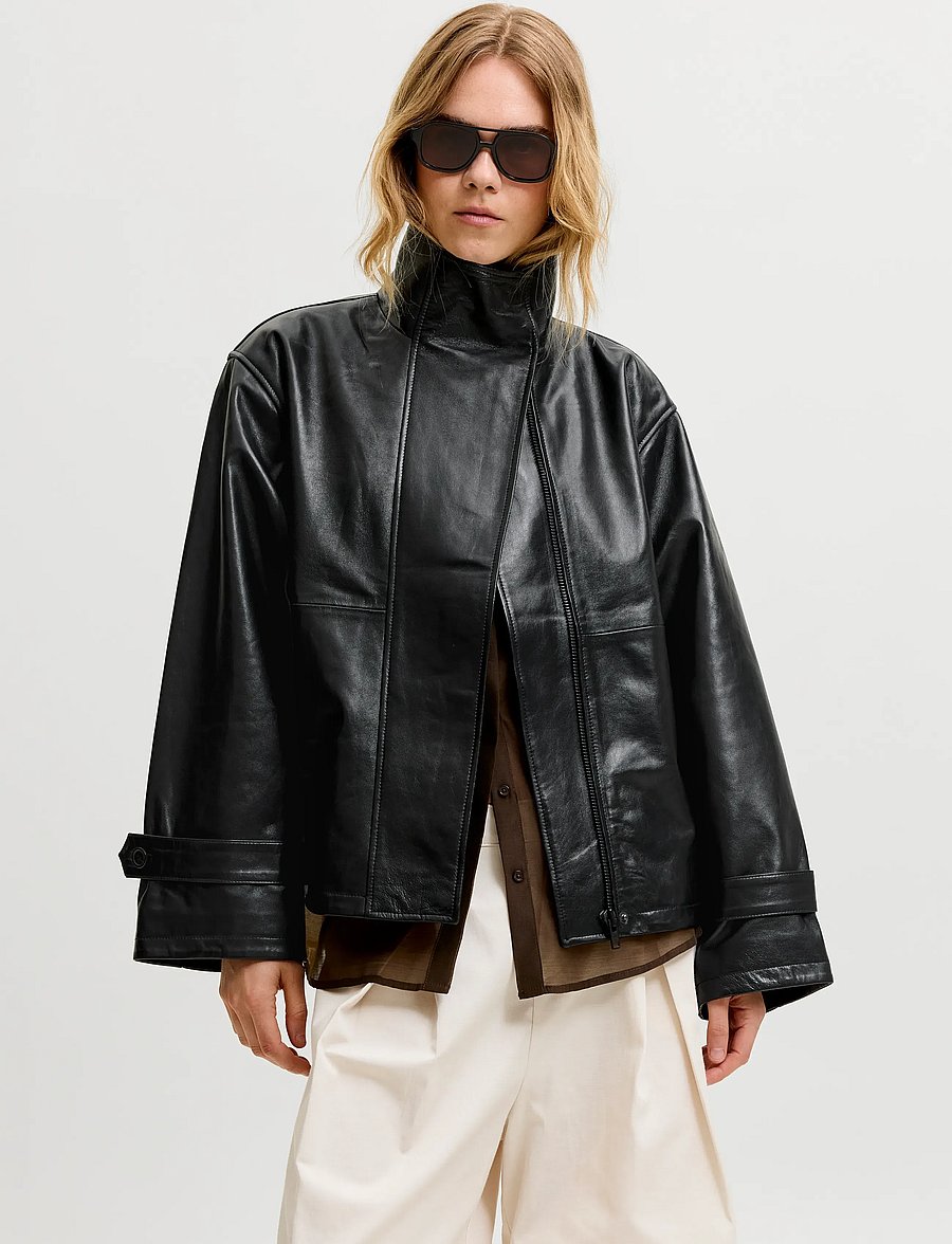 JJXX - JXLENORA LEATHER JACKET OTW - leather jackets - black - 0