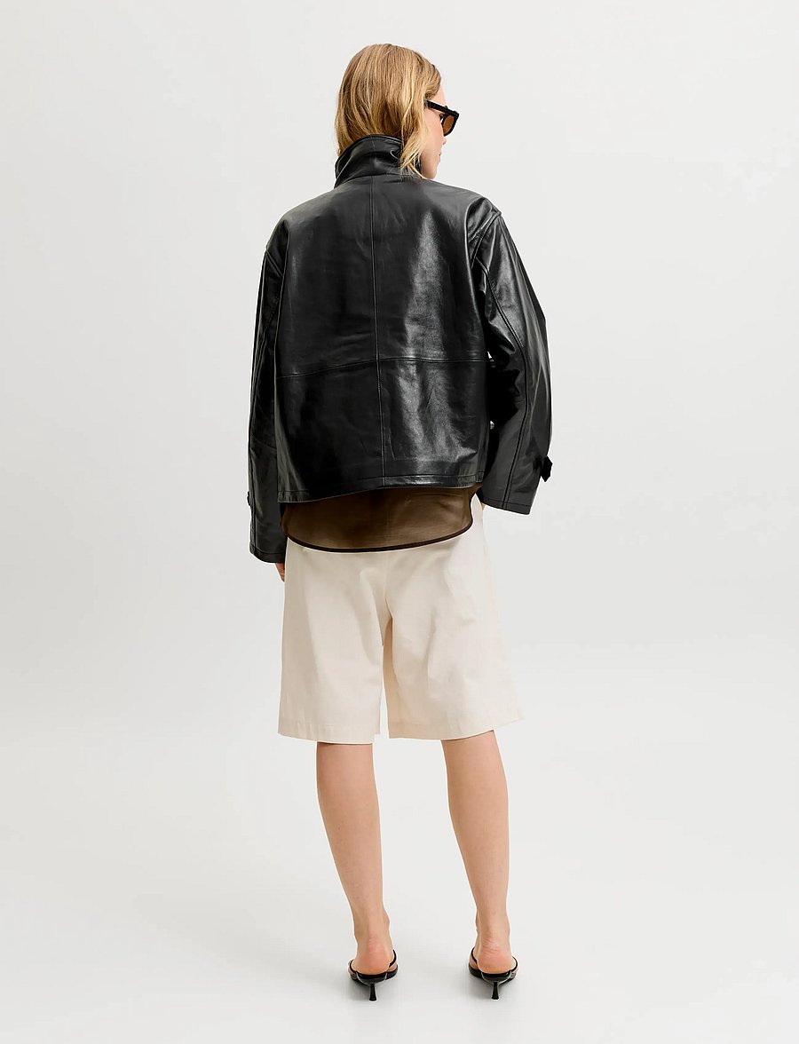 JJXX - JXLENORA LEATHER JACKET OTW - leather jackets - black - 3