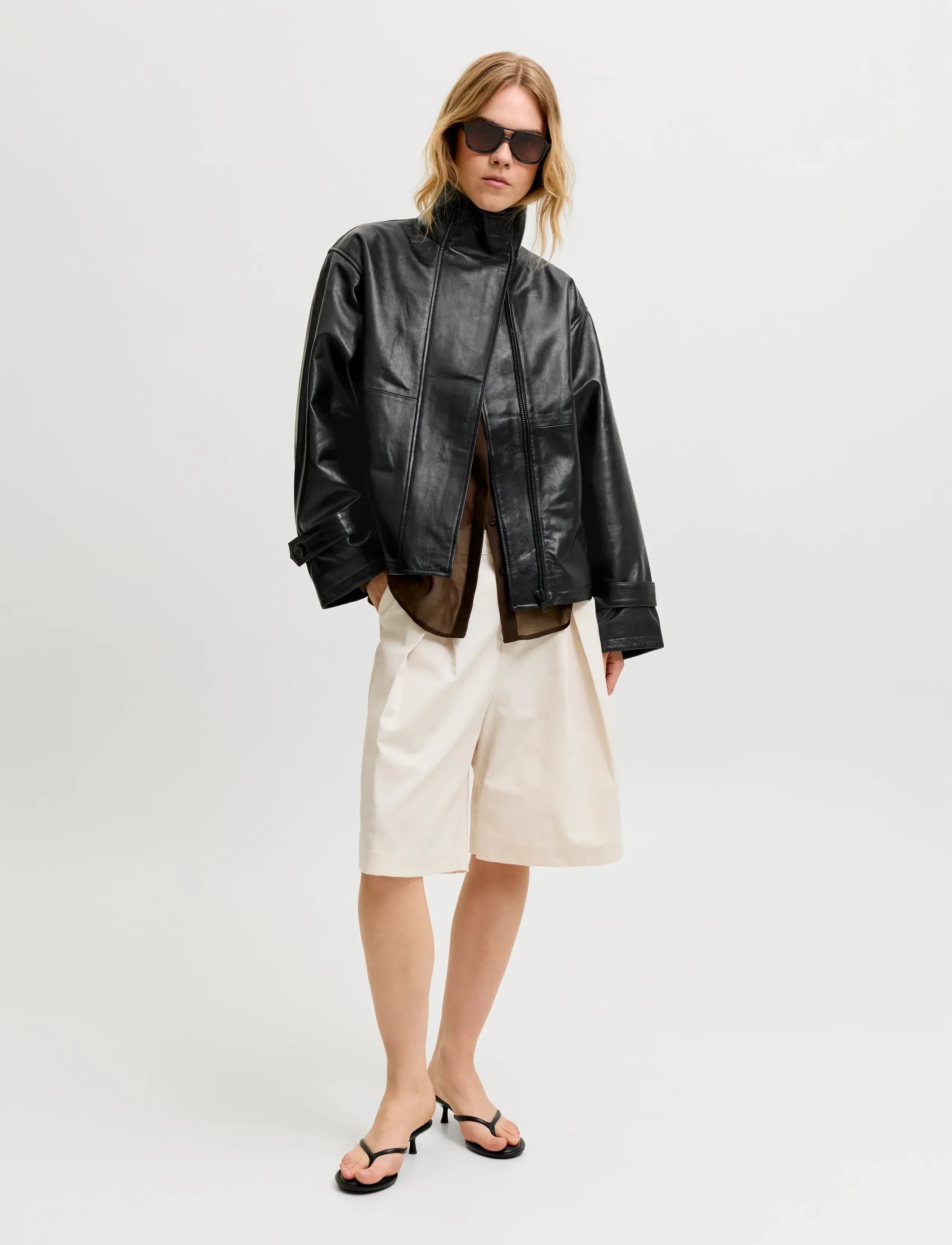 JJXX - JXLENORA LEATHER JACKET OTW - leather jackets - black - 4