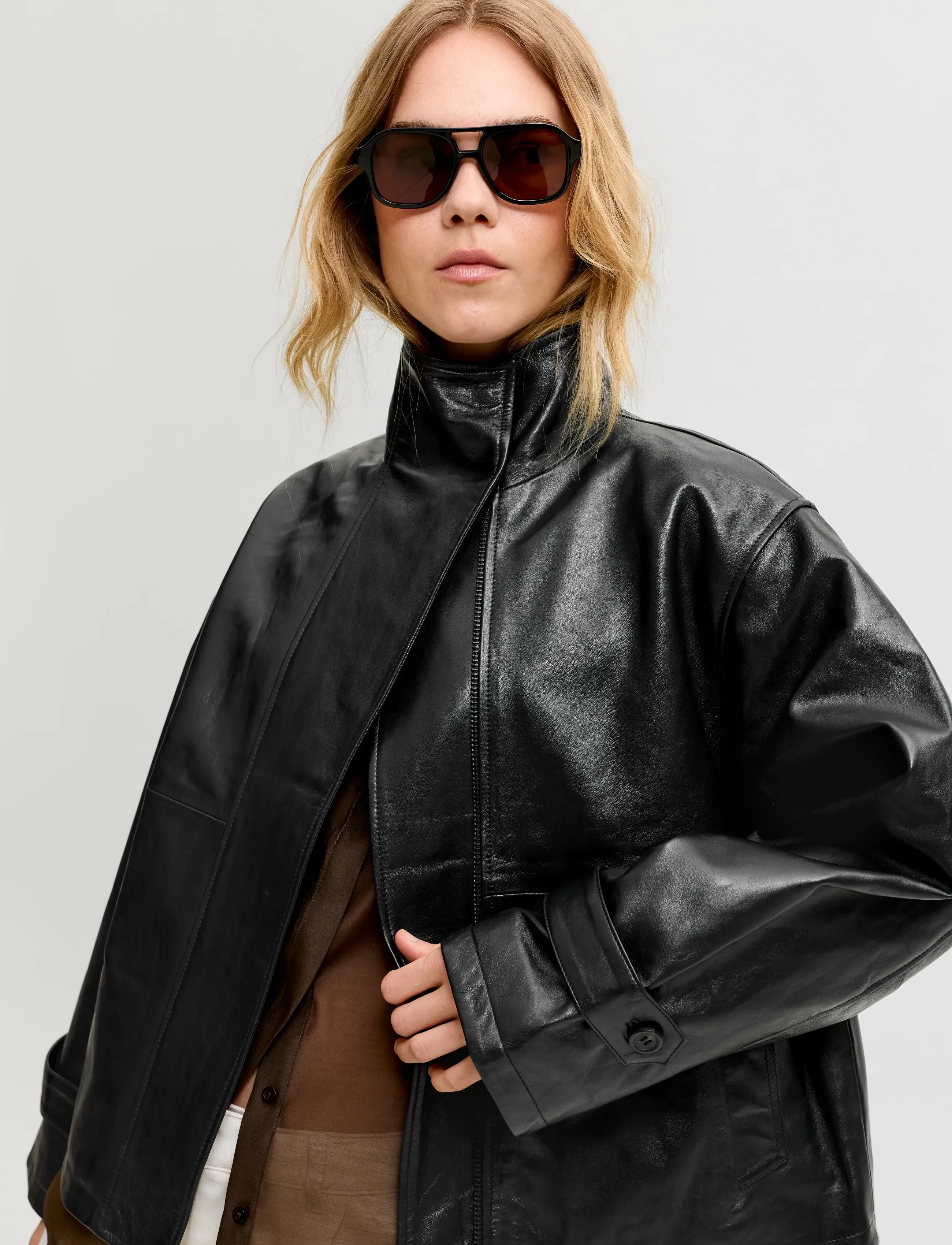JJXX - JXLENORA LEATHER JACKET OTW - leather jackets - black - 5