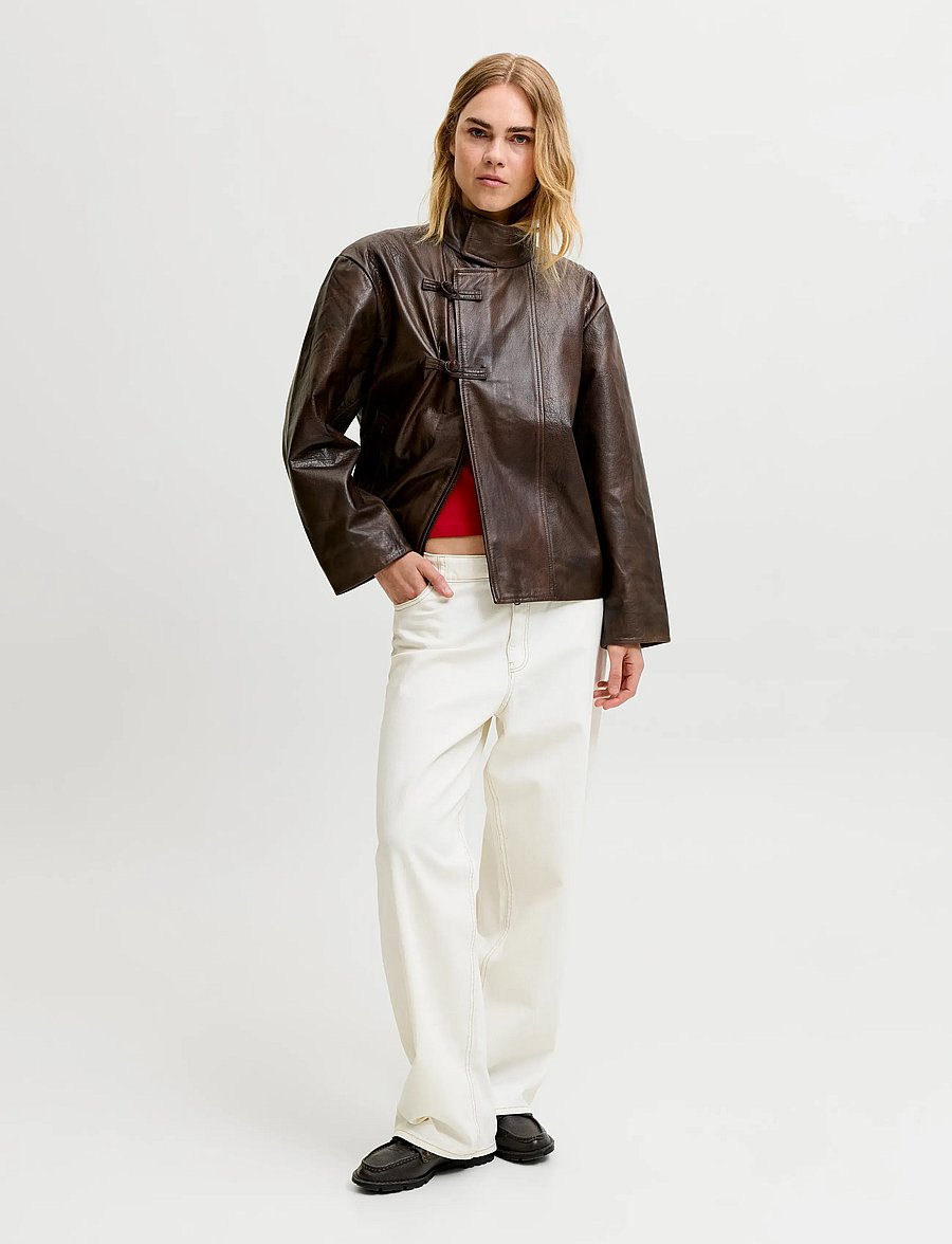JJXX - JXNOBEL LEATHER JACKET OTW - bracken - 4
