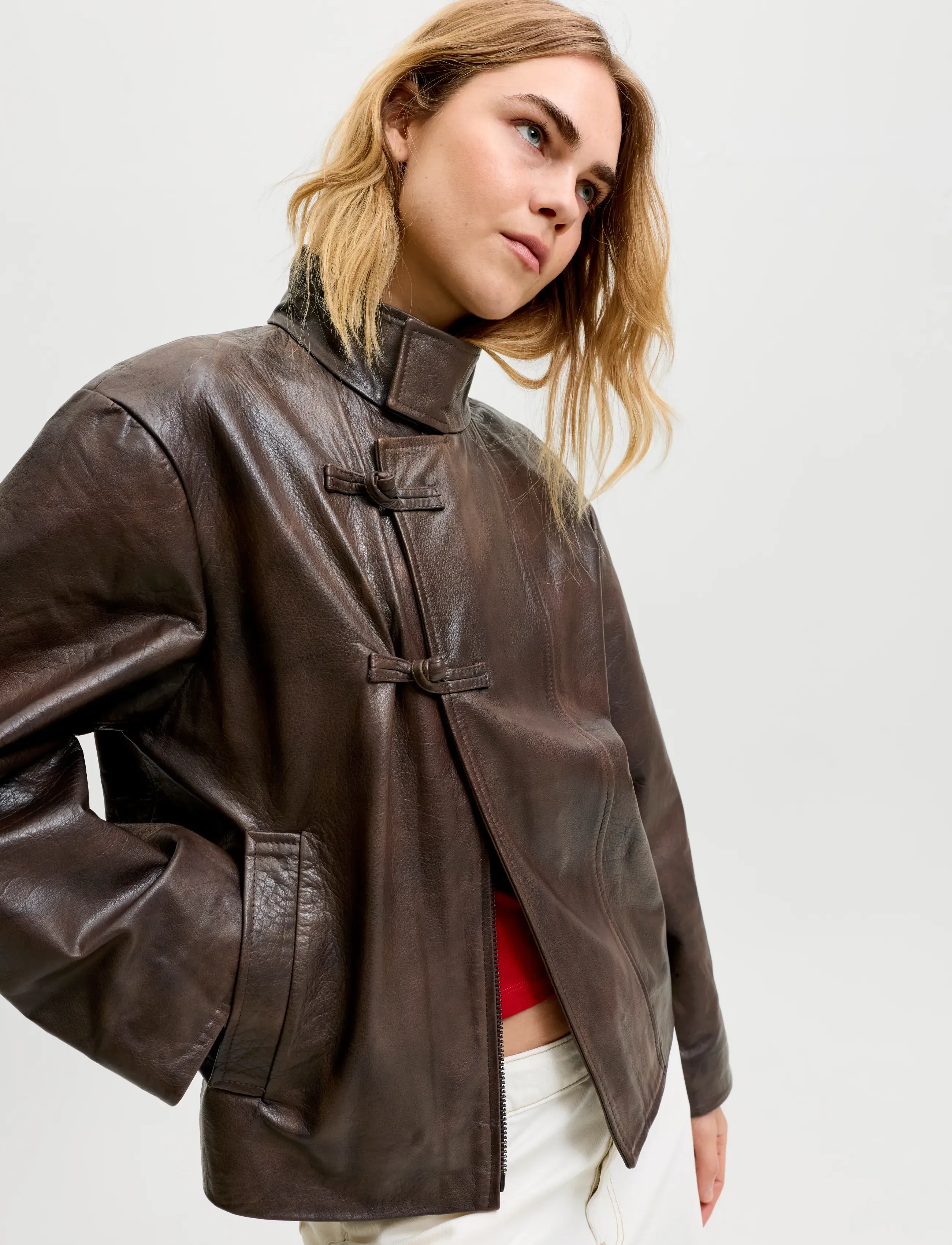 JJXX - JXNOBEL LEATHER JACKET OTW - bracken - 5