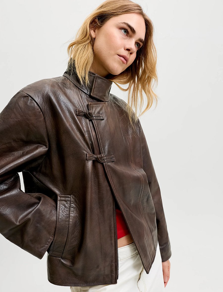 JJXX - JXNOBEL LEATHER JACKET OTW - bracken - 5