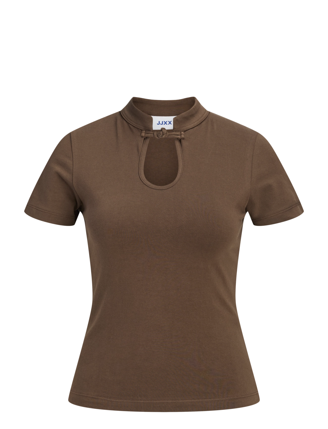 JJXX JXGIGI COLLAR BOW SS TOP JRS - Kleidung - DEMITASSE / brown