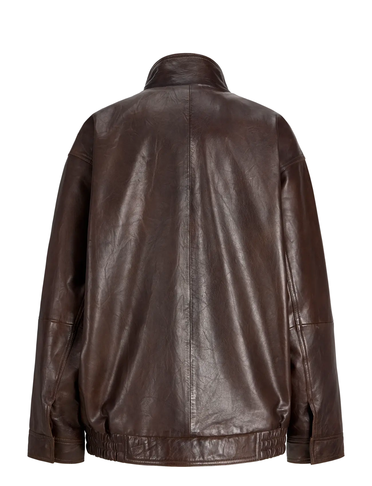 JJXX - JXSILJA LEATHER JACKET OTW - vårjackor - pecan brown - 2