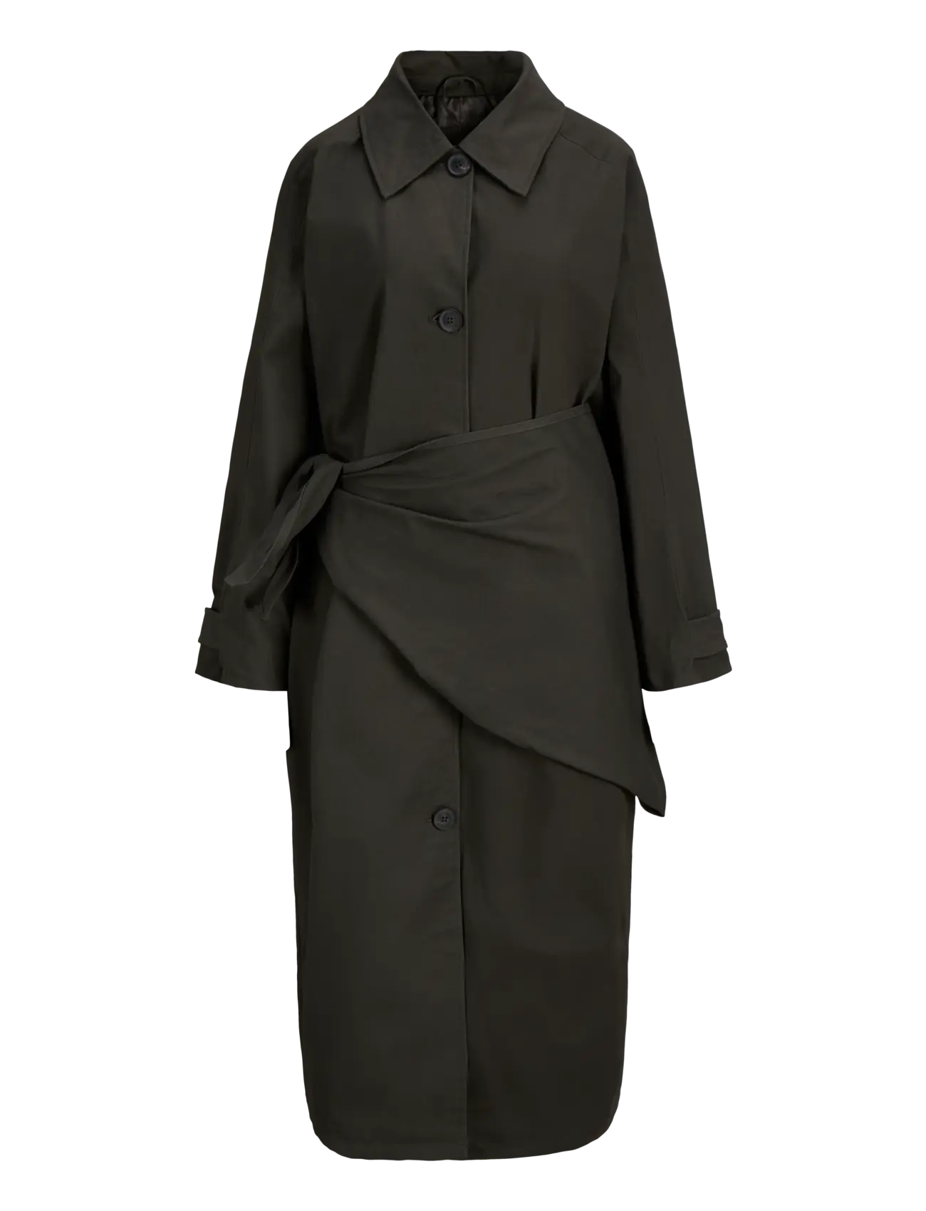 JJXX JXGIO SCARF COAT OTW - Riided - OLIVE NIGHT / khaki/green