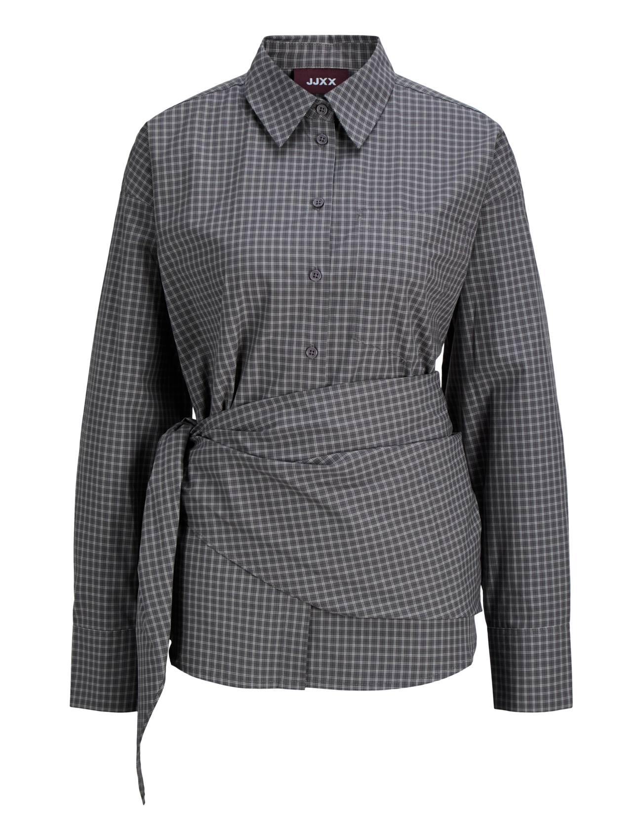 JJXX JXFIE POPLIN LS SCARF SHIRT WVN - Vardagsstil - PIRATE BLACK / black