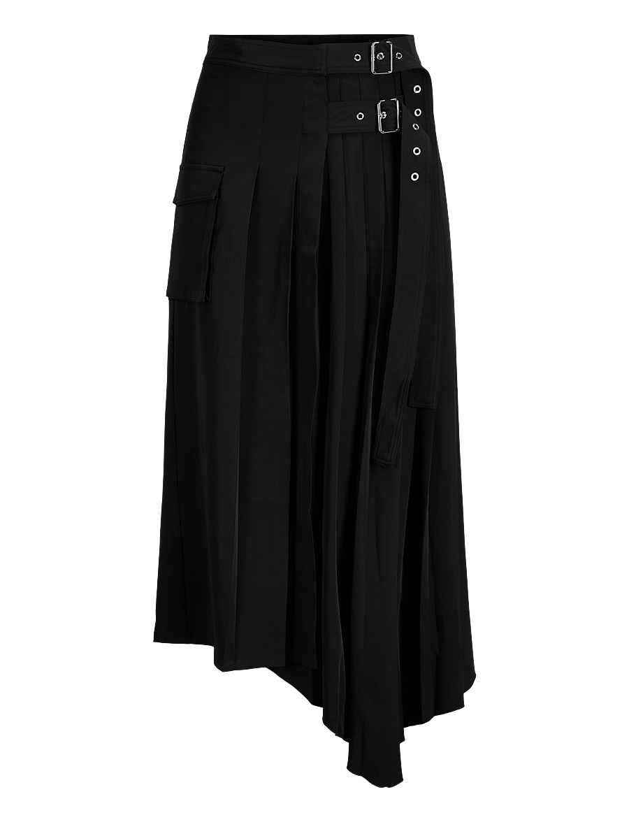 JJXX - JXLIVA BUCKLE DETAIL SKIRT WVN - midi kjolar - pirate black - 0
