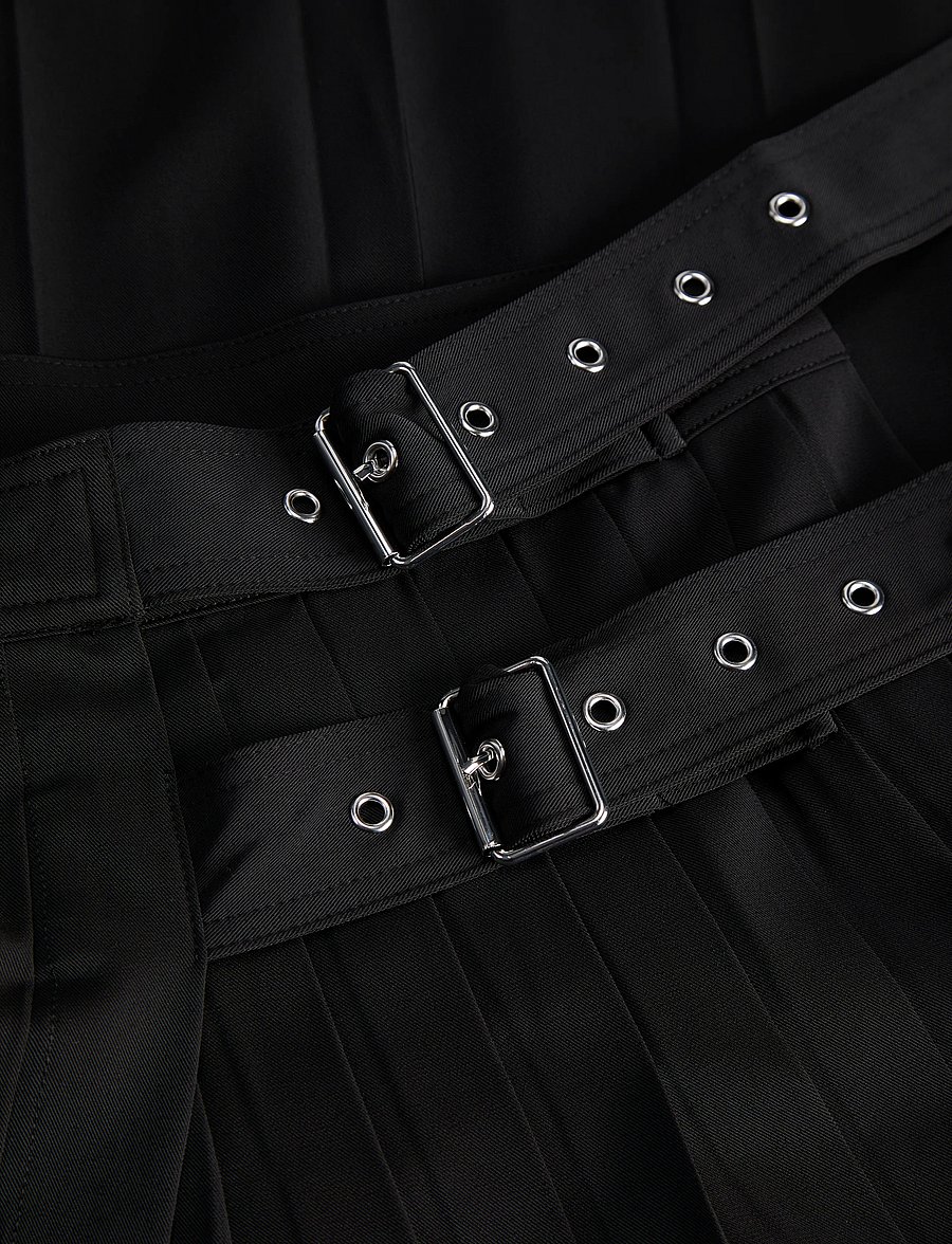 JJXX - JXLIVA BUCKLE DETAIL SKIRT WVN - midi kjolar - pirate black - 2