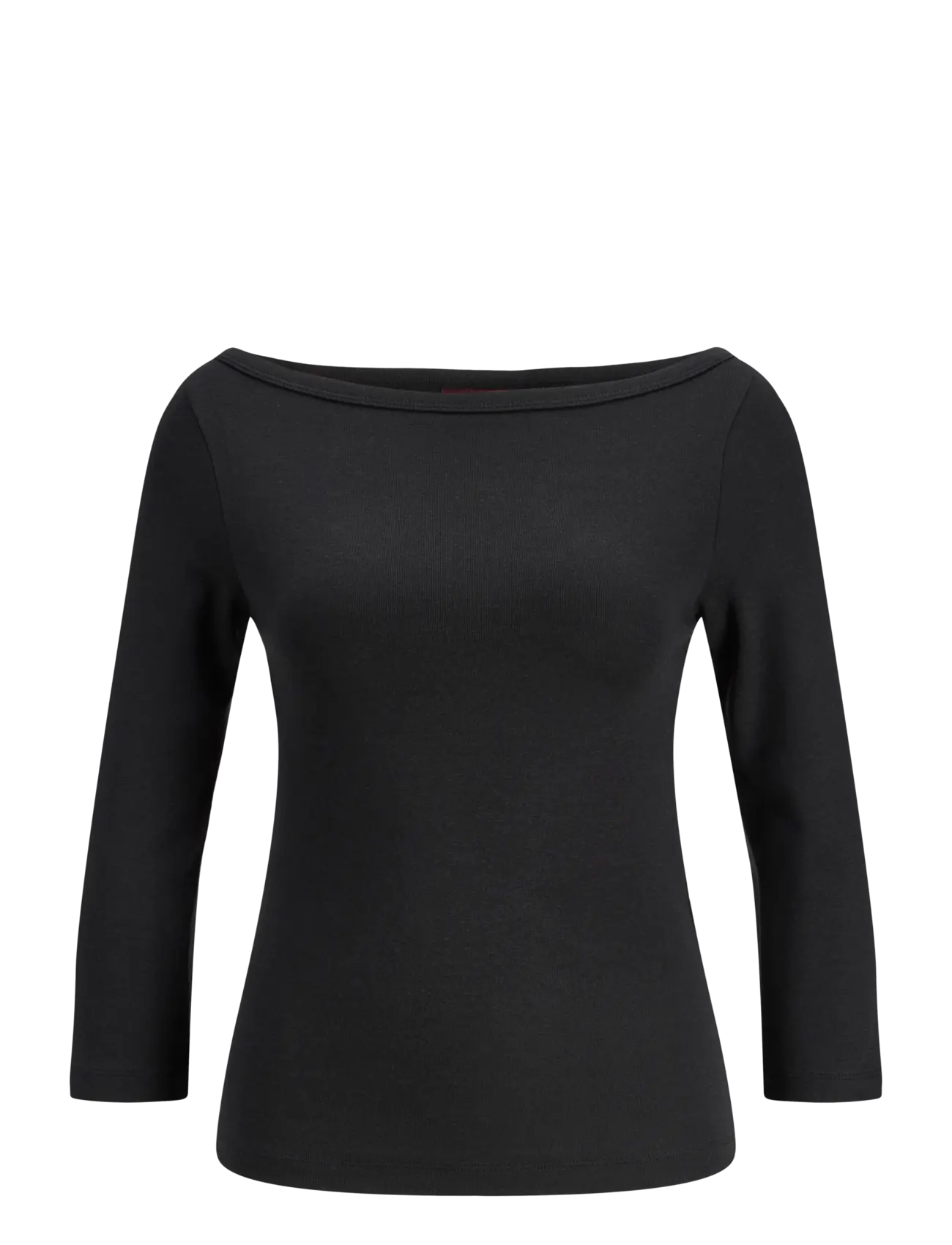 JJXX JXSTAR 3/4 BOATNECK TOP JRS - Long sleeved blouses - BLACK / black