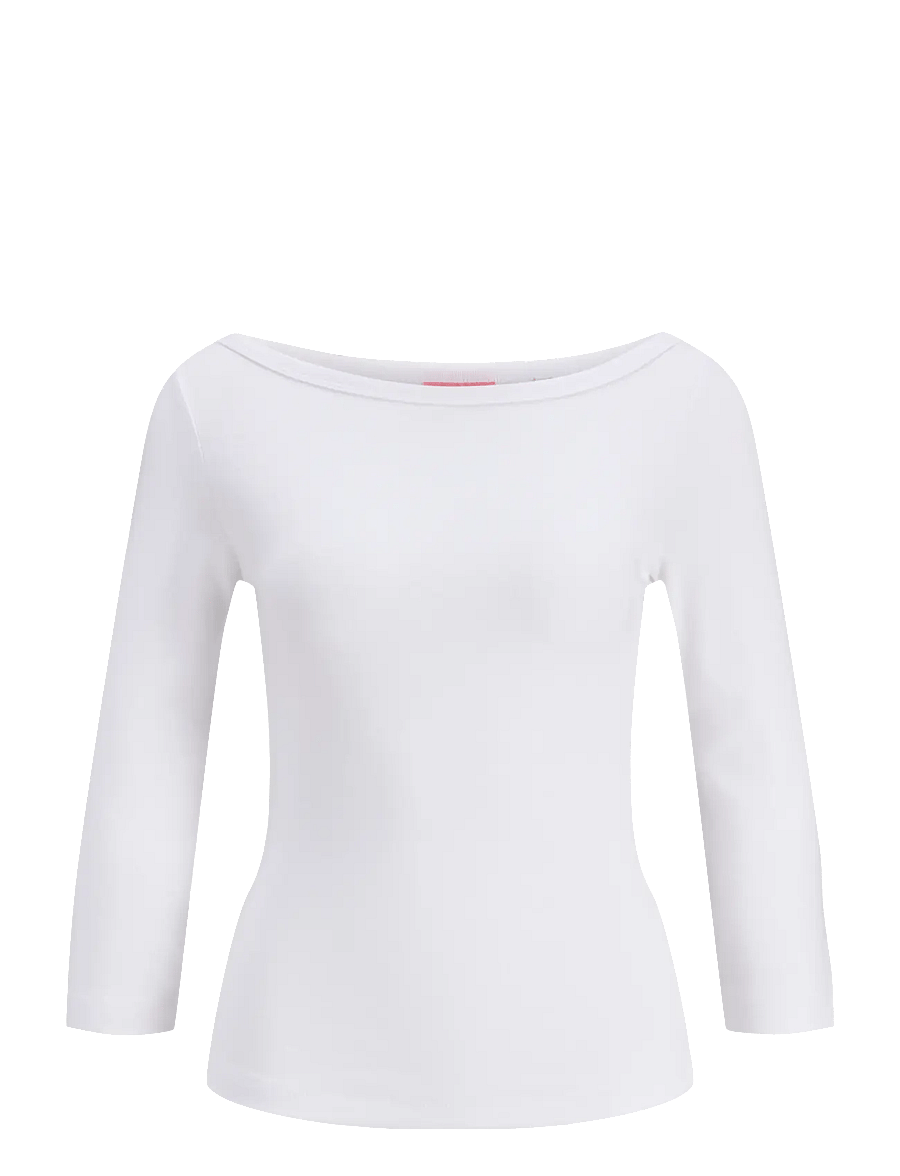 JJXX - JXSTAR 3/4 BOATNECK TOP JRS - langärmelige blusen - bright white - 0