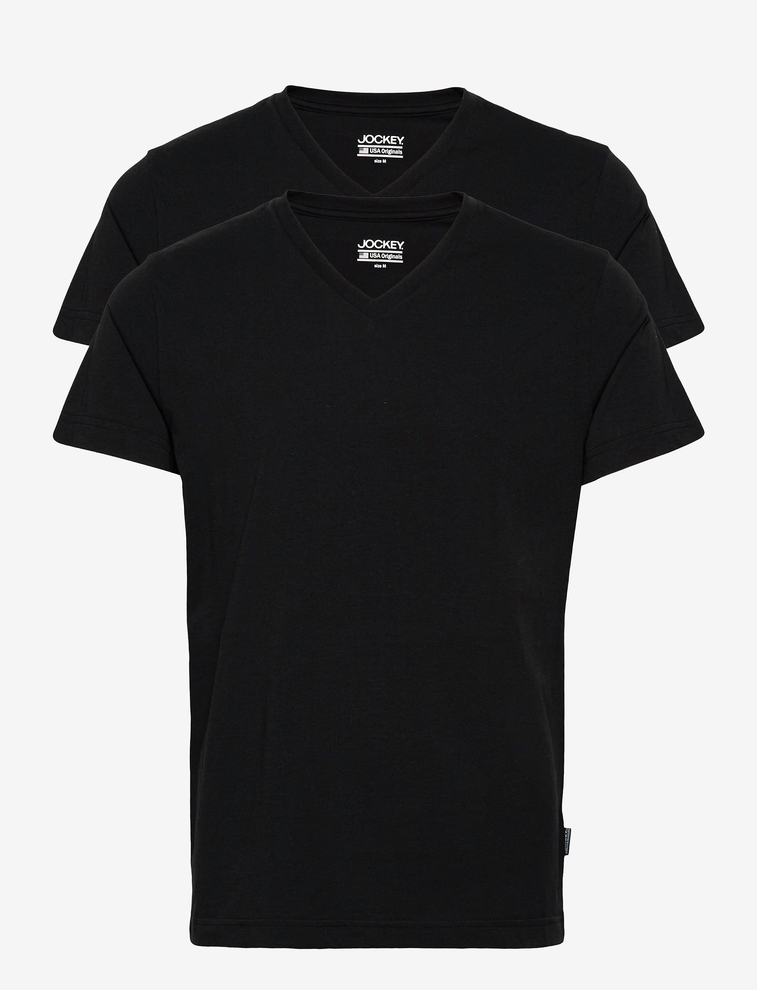Jockey V-shirt 2-p - Multipack T-shirts - BLACK / black