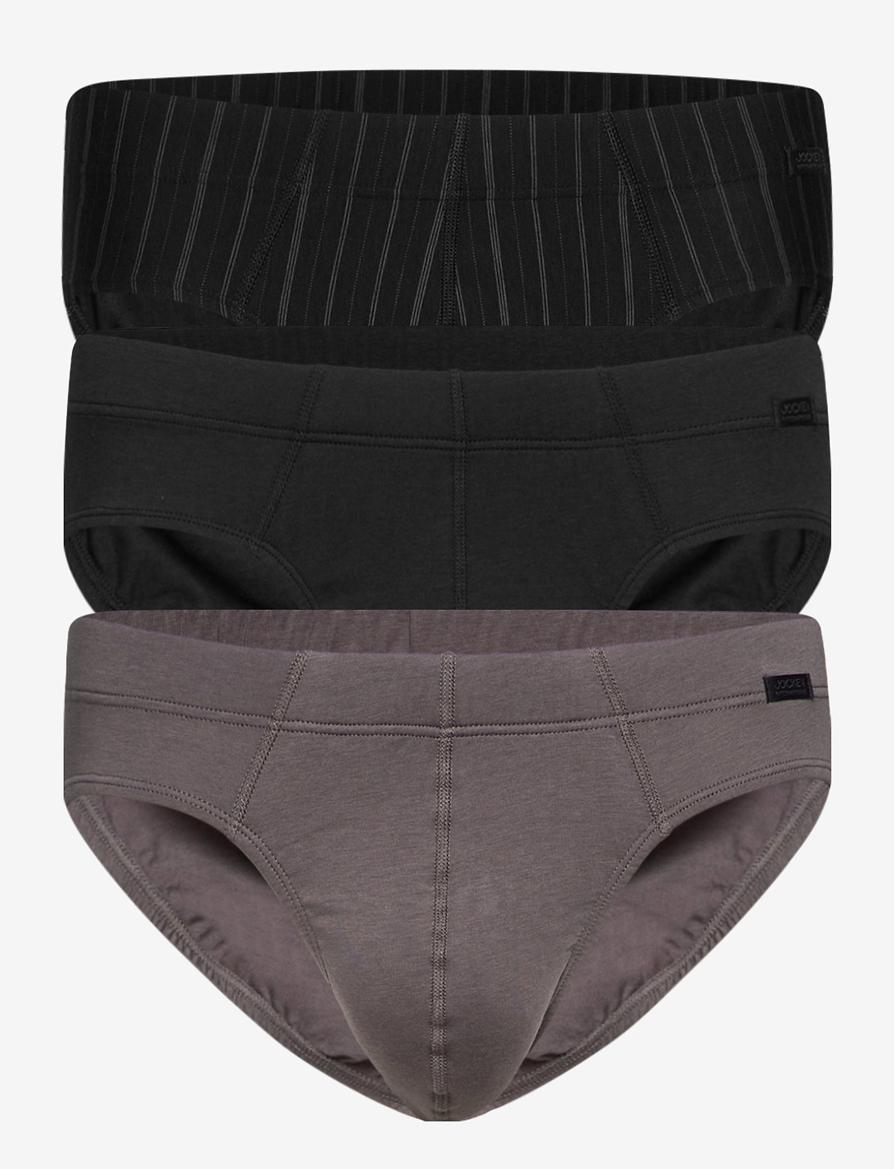 Jockey - Cotton+ Brief 3-p - multipack underpants - grey - 0
