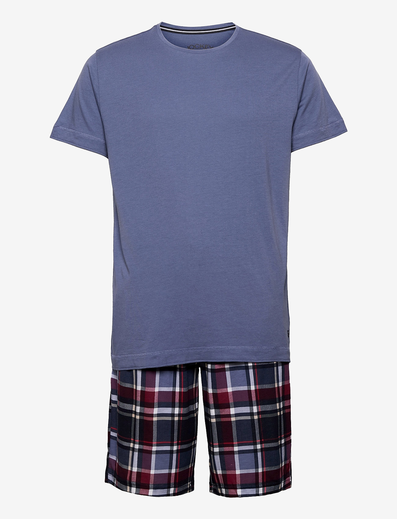 Jockey - Pyjama Short Knit - sov- & loungeplagg - blue check - 0