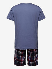 Jockey - Pyjama Short Knit - sov- & loungeplagg - blue check - 1