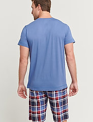 Jockey - Pyjama Short Knit - nattøj sæt - blue check - 5