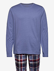 Jockey - Pyjama knit - nattøj sæt - blue check - 0