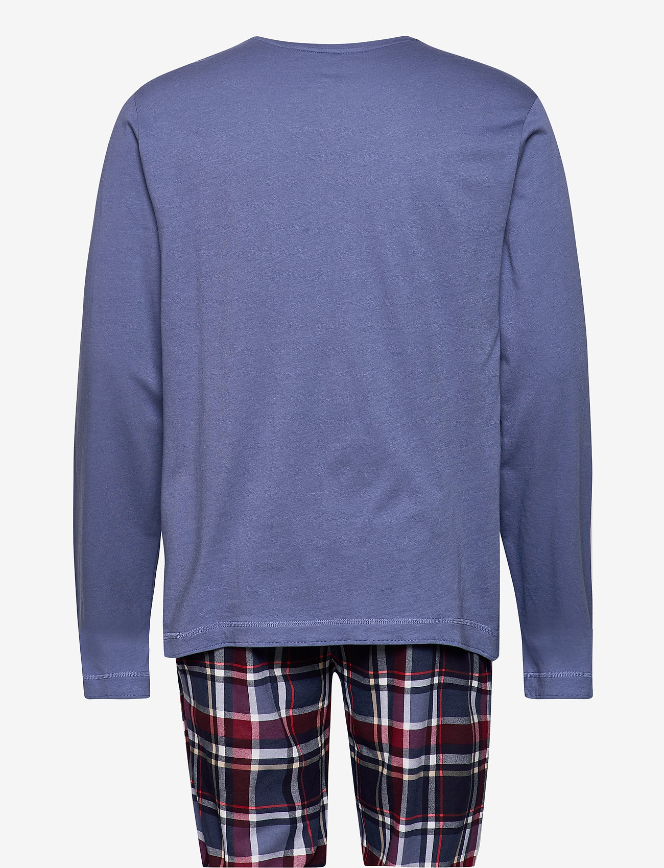 Jockey - Pyjama knit - nattøj sæt - blue check - 1