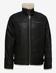 Axel Classic Pile Suede Jacket - BLACK