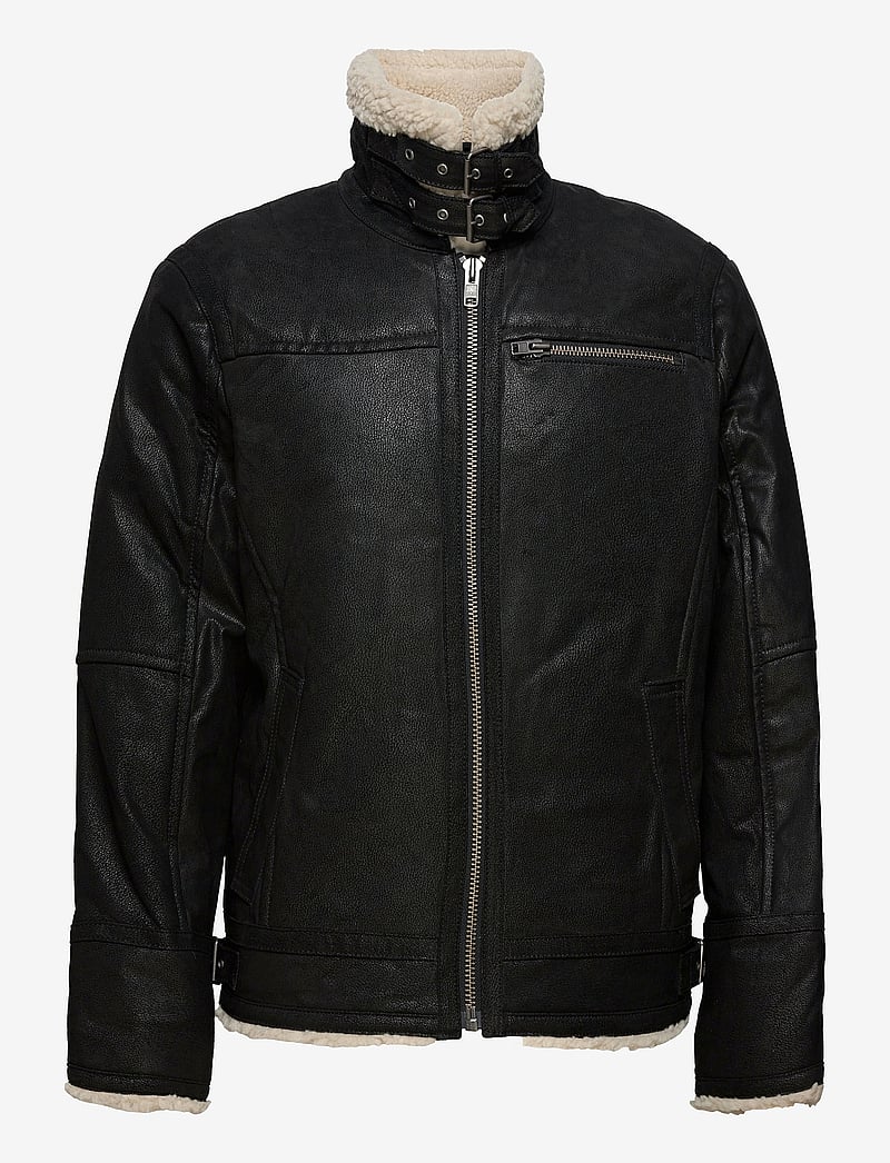 Jofama - Axel Classic Pile Suede Jacket - höstjackor - black - 1
