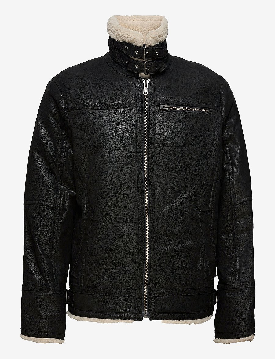 Jofama - Axel Classic Pile Suede Jacket - kevadjoped - black - 1