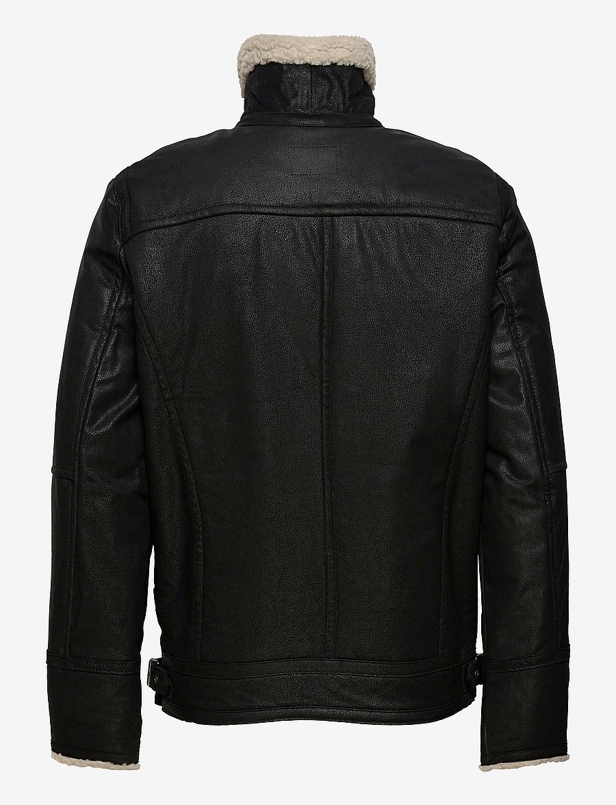 Jofama - Axel Classic Pile Suede Jacket - kevadjoped - black - 2